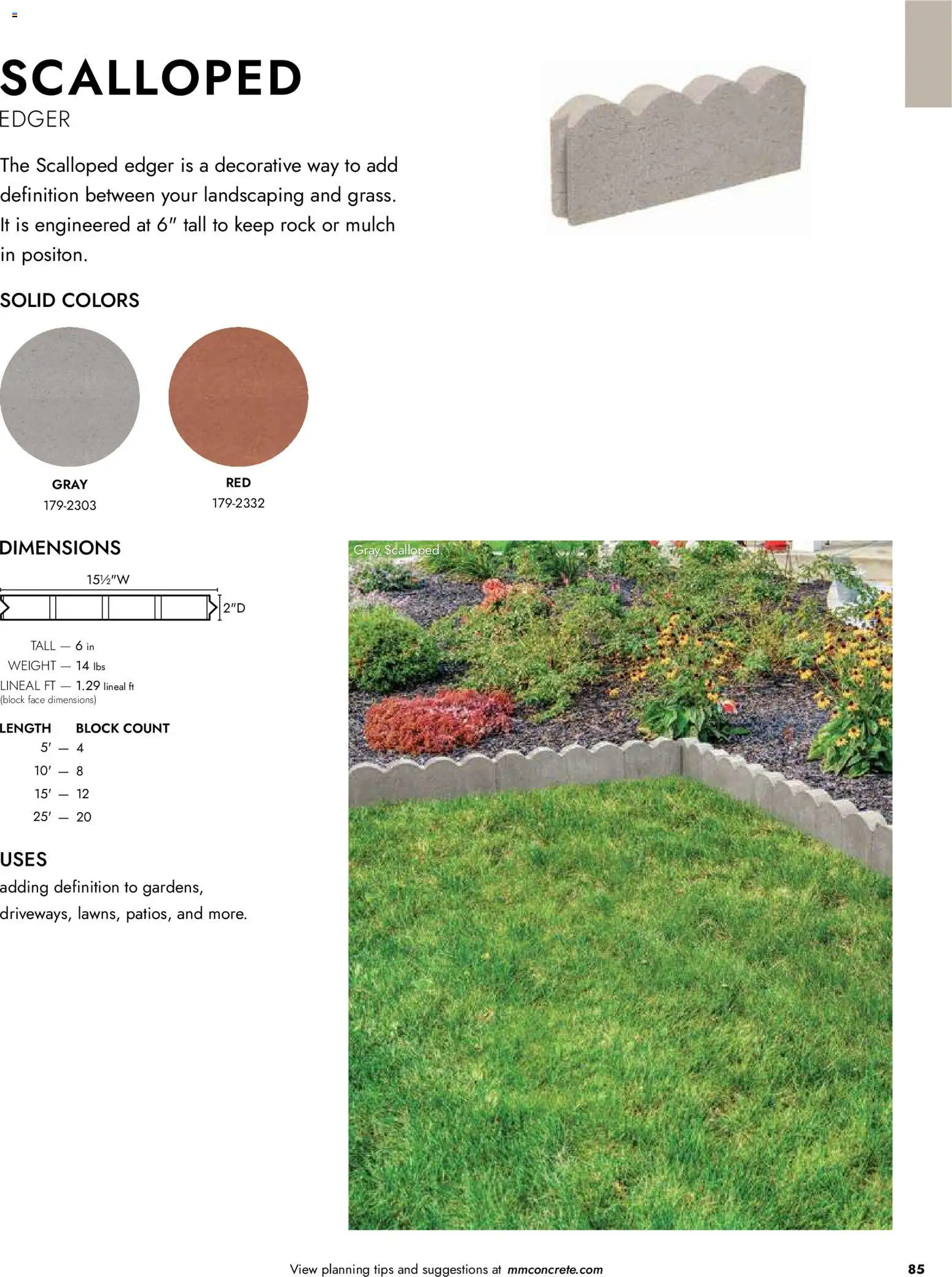 Menards Landscape Catalog - valid from 02.04.2026 | Page: 85 | Products: Edger, Weight