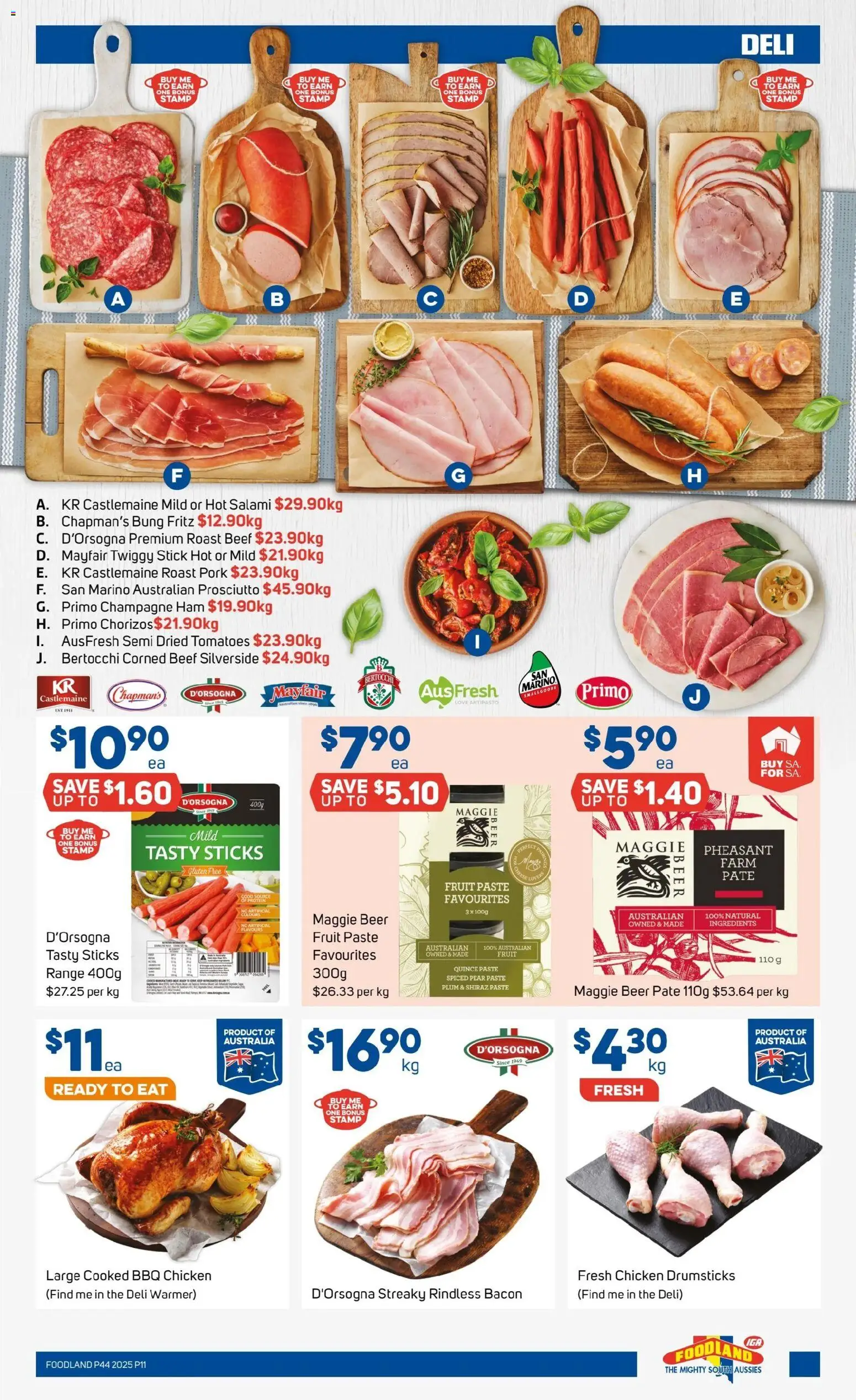 Foodland catalogue - valid from 29.09.2025 | Page: 11 | Products: Bacon, Salami, Ham, Pork