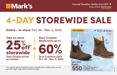 Preview of Mark's weekly flyer / circulaire from shop Mark's valid from 30.10.2025