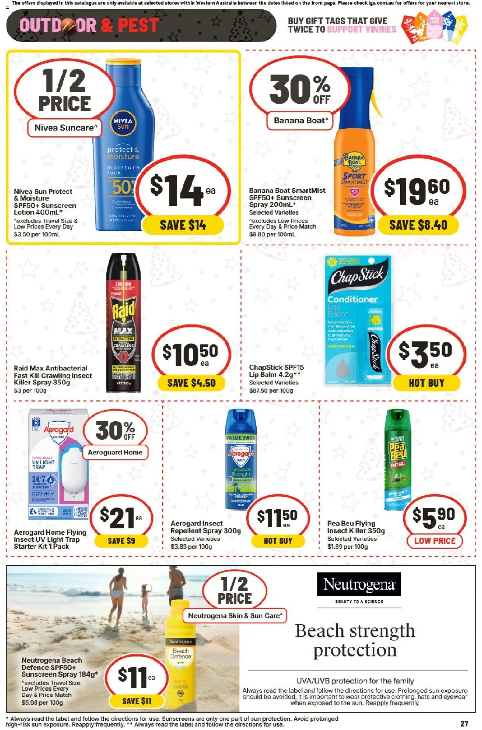 IGA catalogue - valid from 26.11.2025 | Page: 30 | Products: Light, Sunscreen, Lotion, Sun protection