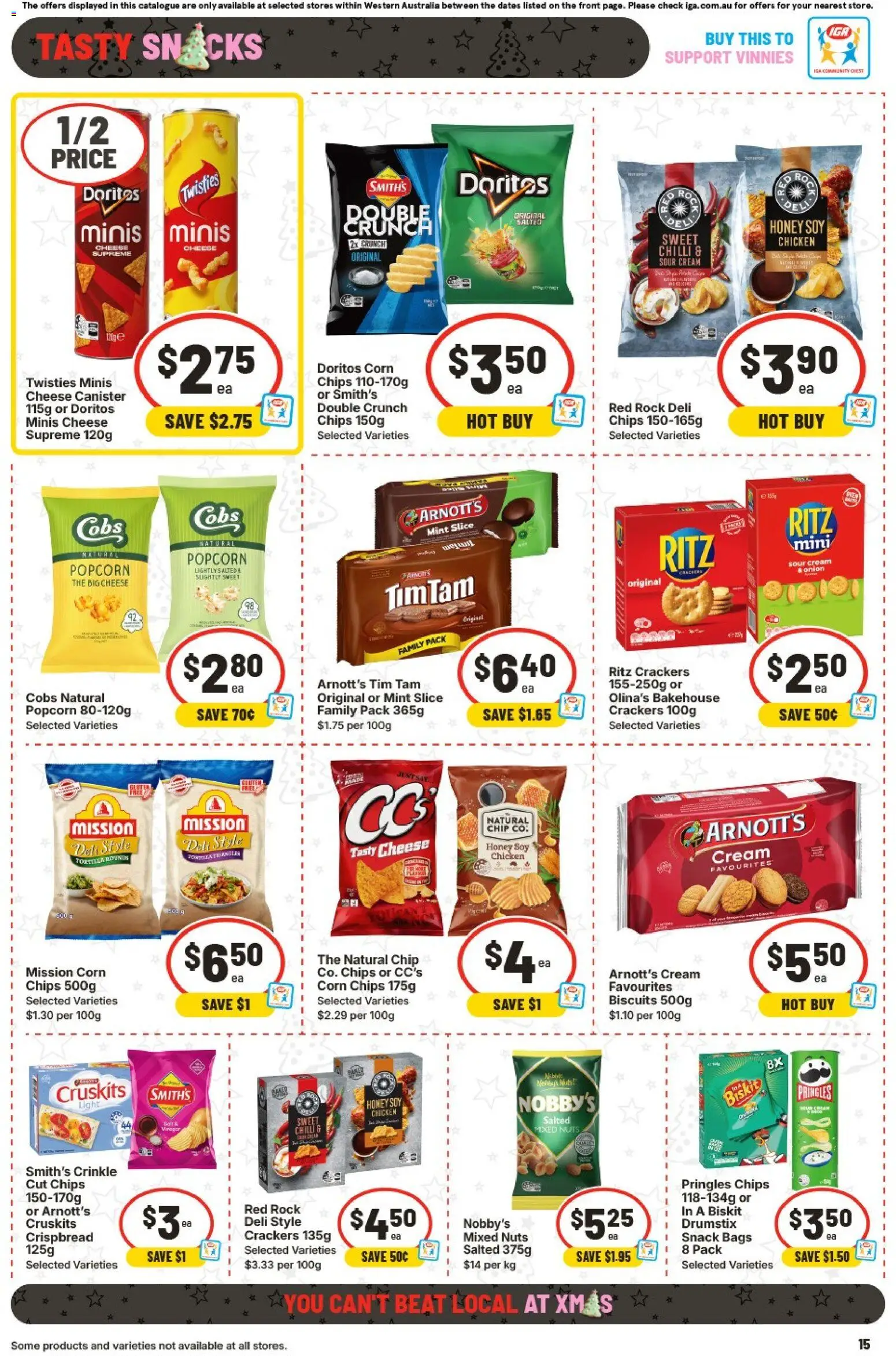 IGA catalogue - valid from 10.12.2025 | Page: 22 | Products: Light, Honey, Chips, Biscuits