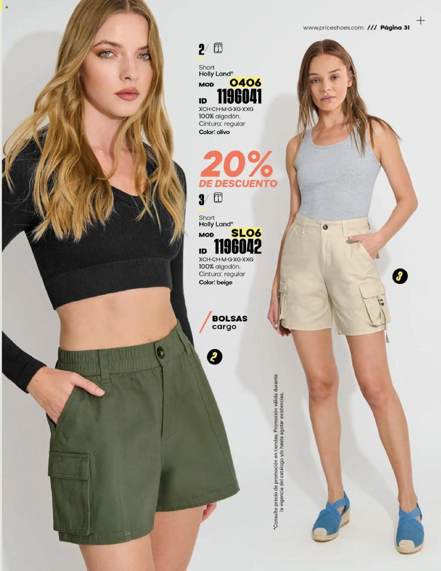 Nuevas ofertas de Price Shoes válidas en toda la República Mexicana desde el 23.01.2026. ¡Encuentra las mejores ofertas en Price Shoes catálogo Oportunidades! | Página: 31 | Productos: Short