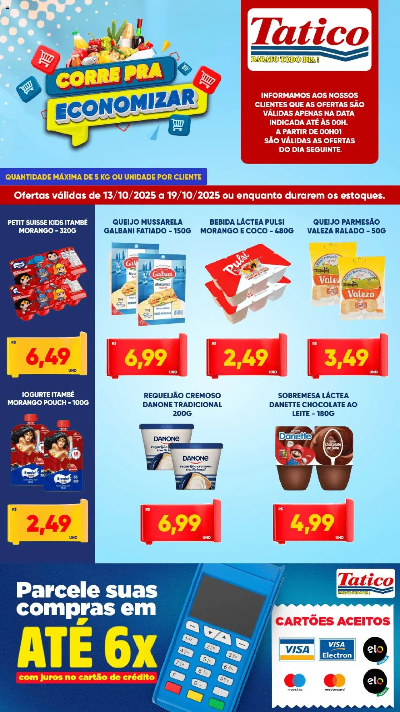 Tatico Folheto - válido de 13.10.2025 | Página: 2 | Produtos: Leite, Salada, Bebida, Queijo parmesão