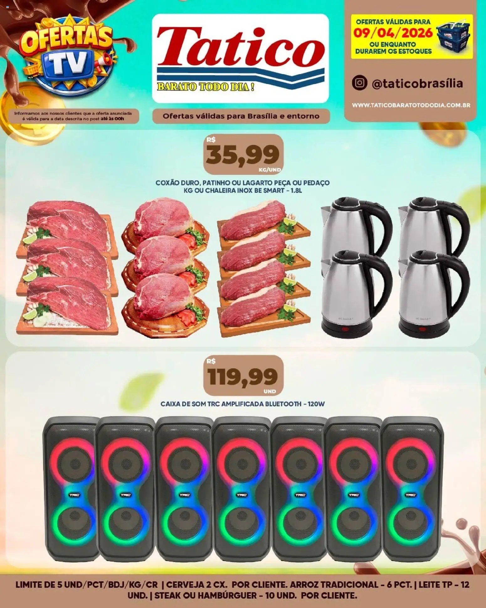 Tatico Folheto - válido de 09.04.2026 | Página: 15 | Produtos: Caixa de som, Caixa, Cerveja, Arroz