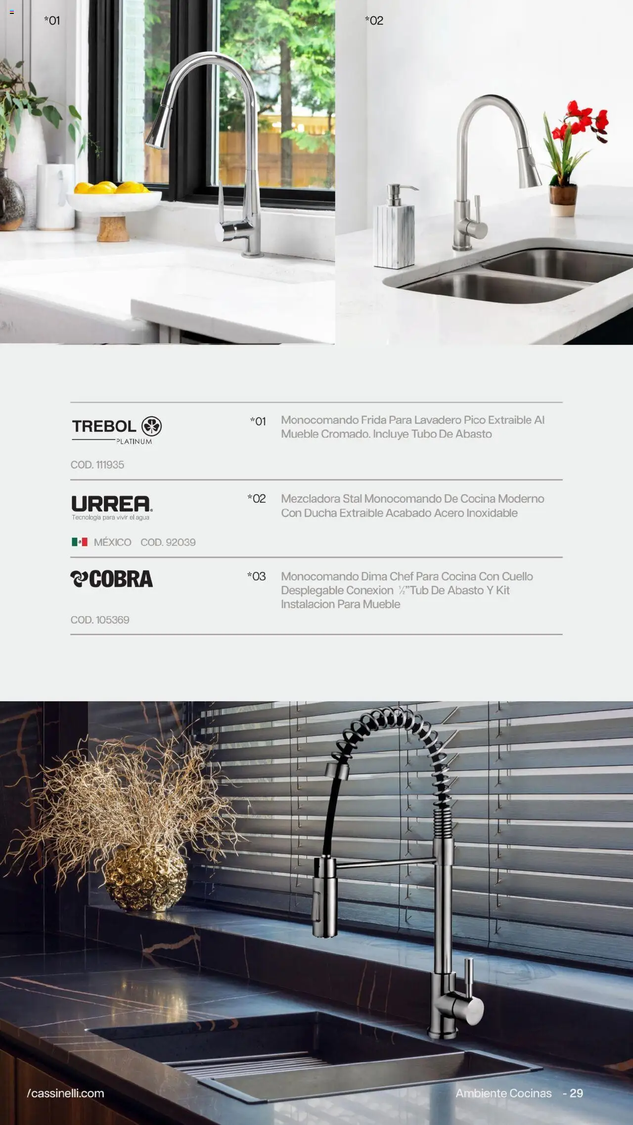 Catálogo Cassinelli válido desde 05.08.2025 | Página: 29 | Productos: Lavadero, Ducha, Cocina
