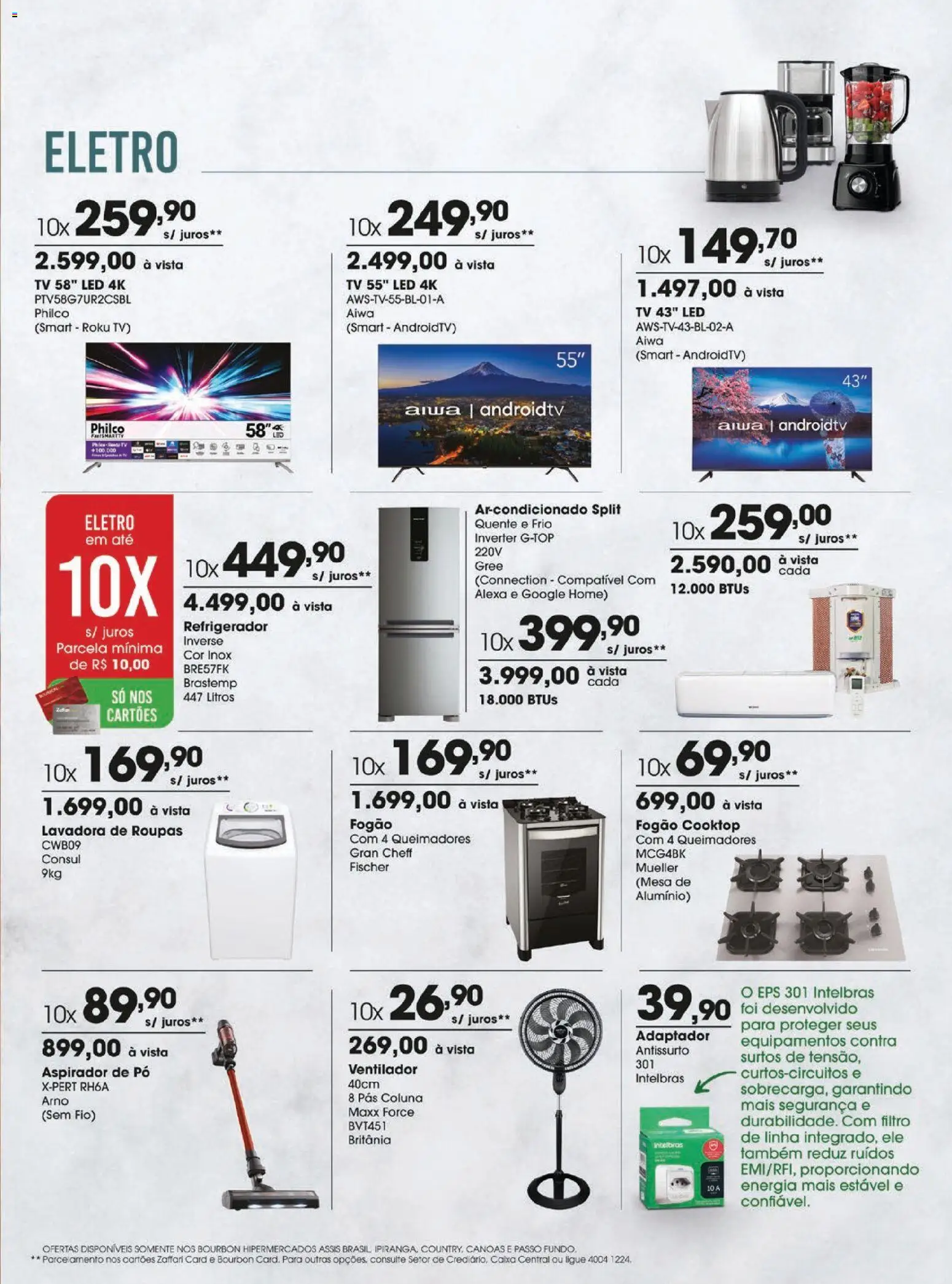 Zaffari Folheto - válido de 04.11.2025 | Página: 23 | Produtos: Fogão, Ventilador, Cooktop, Bourbon