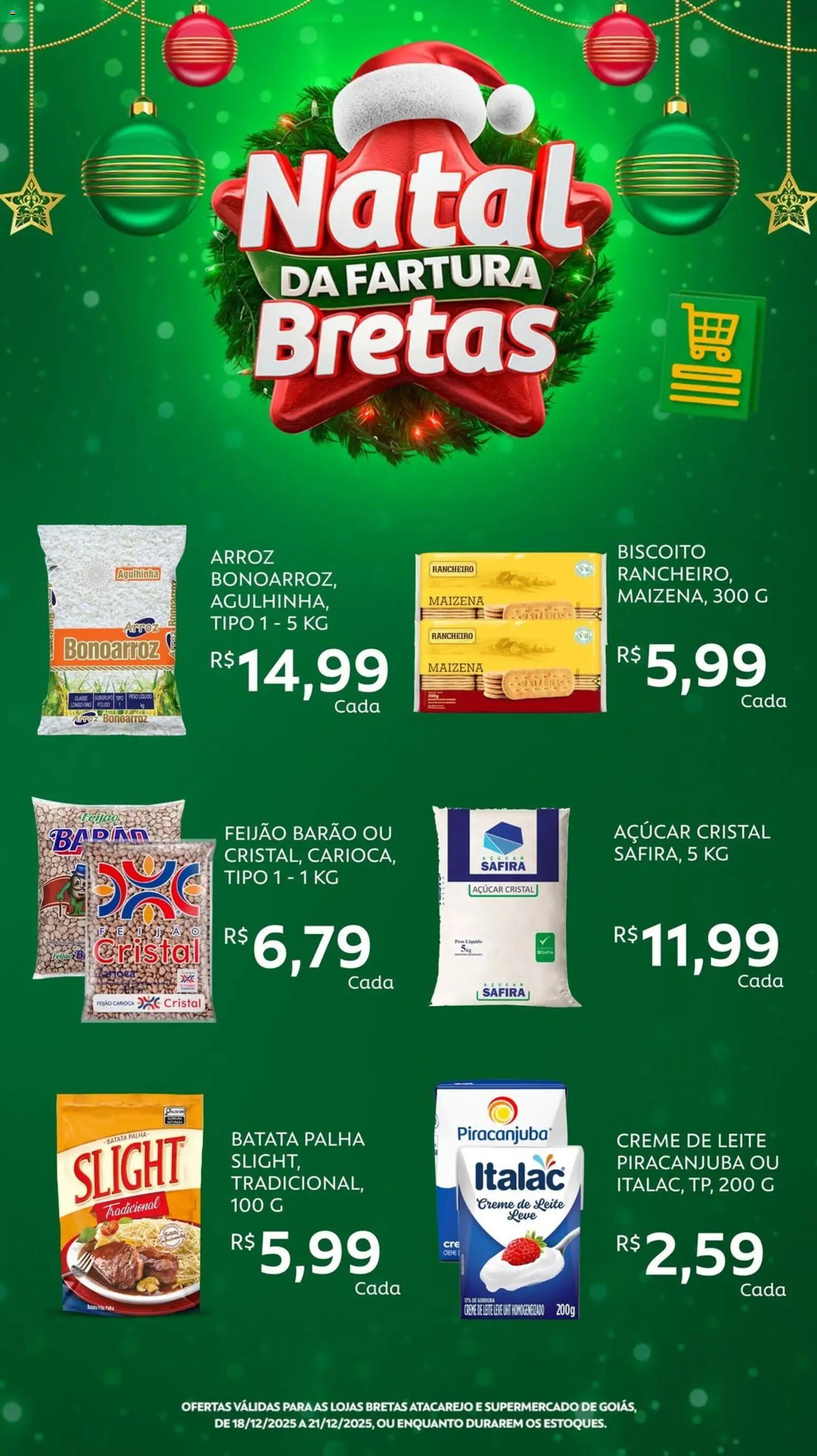 Bretas Folheto - válido de 18.12.2025 | Página: 9 | Produtos: Feijão, Arroz, Açúcar, Batata