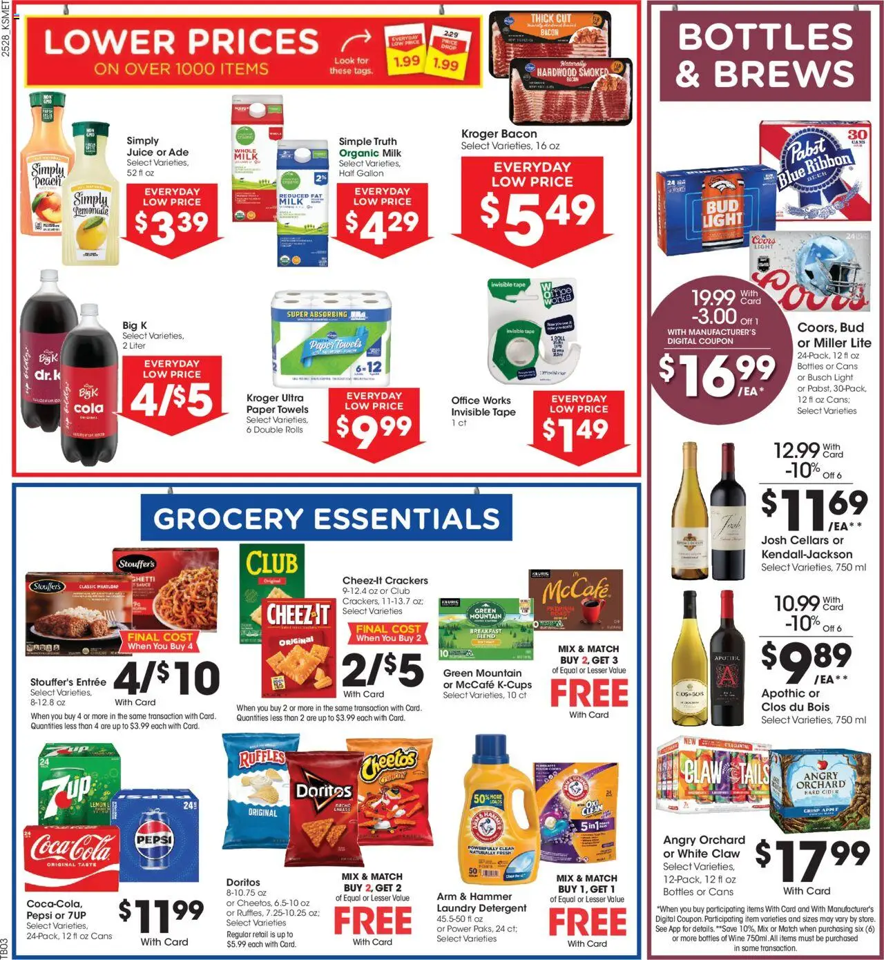 King Soopers Weekly Ad - valid from 13.08.2025 | Page: 4 | Products: Cider, Milk, Beer, Detergent