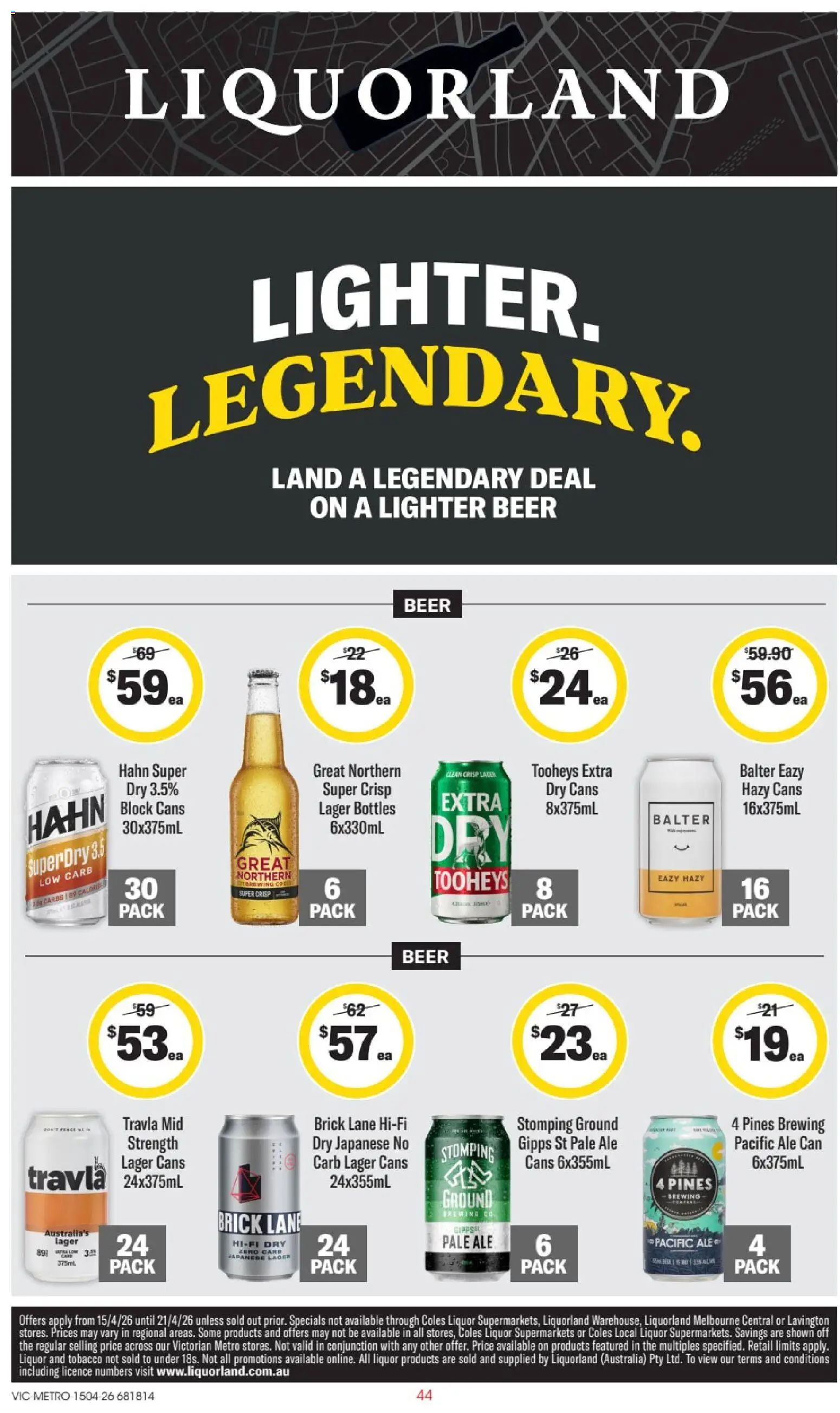 Liquorland catalogue - valid from 15.04.2026 | Page: 1 | Products: Beer