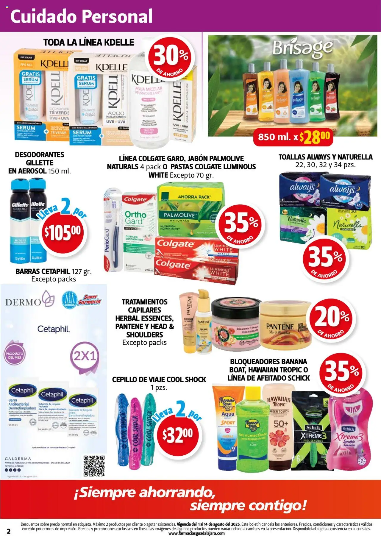 Nuevas ofertas de Farmacia Guadalajara válidas en toda la República Mexicana desde el 01.08.2025. ¡Encuentra las mejores ofertas en Farmacia Guadalajara - Catálogo! | Página: 2 | Productos: Uva, Barra, Té, Agua micelar
