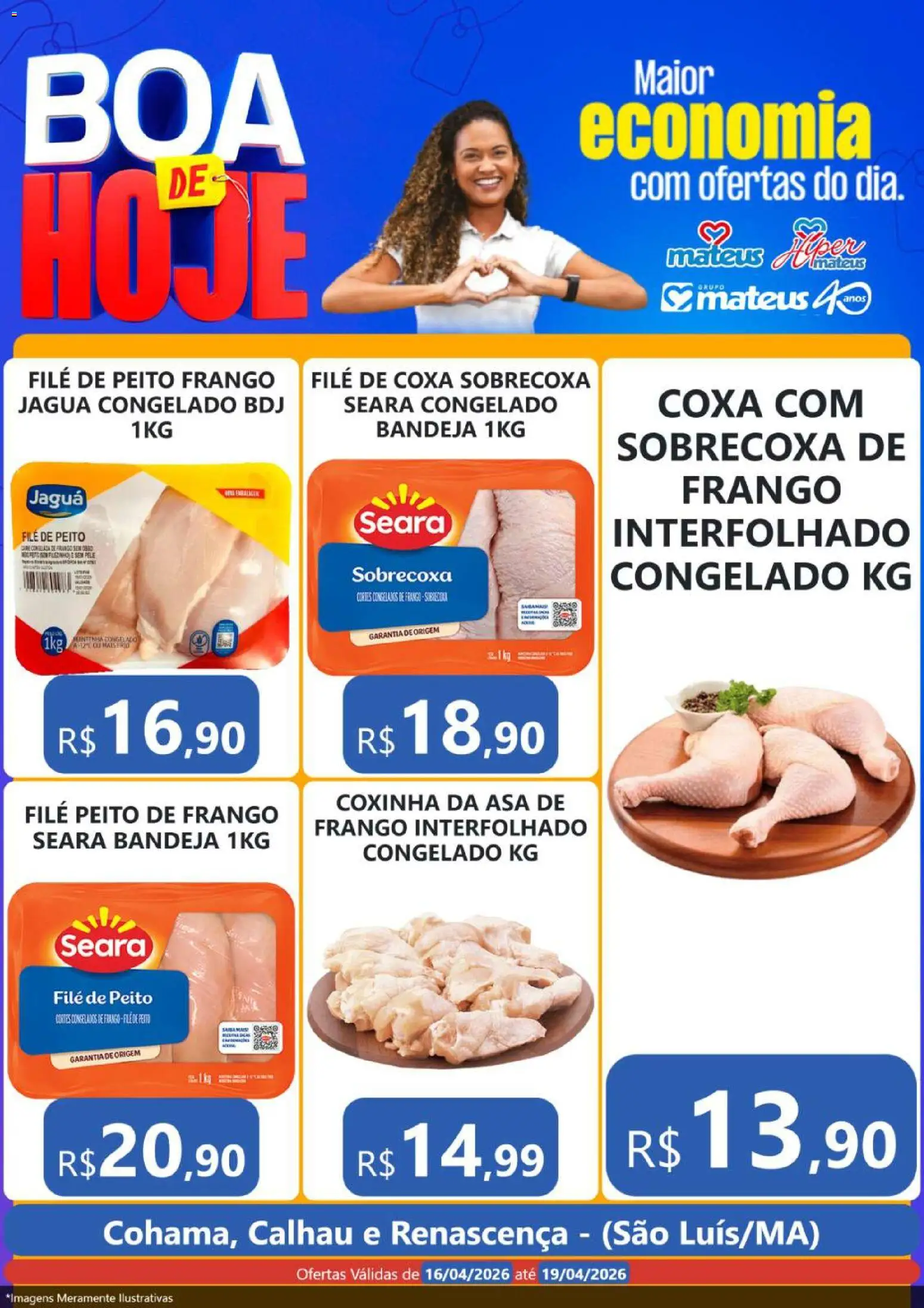 Mateus Folheto - válido de 16.04.2026 | Página: 1 | Produtos: Bandeja, Frango, Peito de frango
