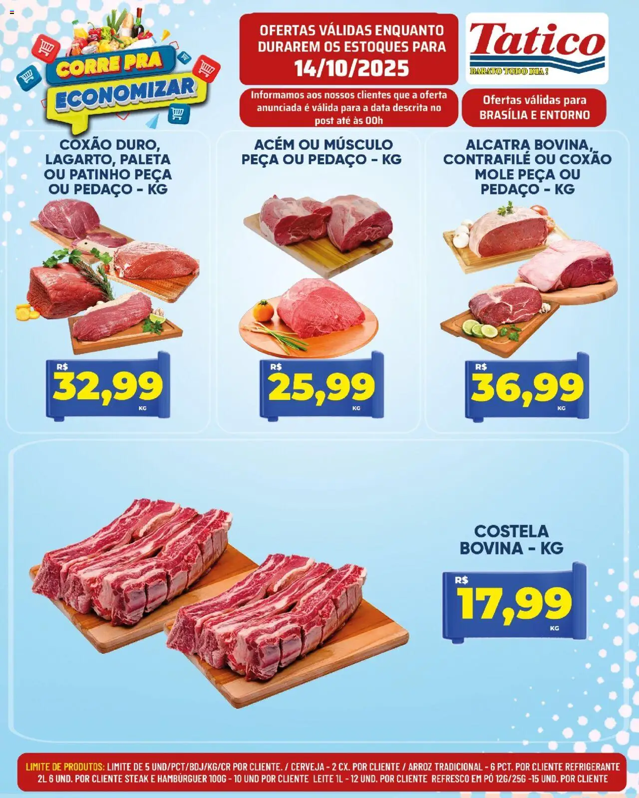 Tatico Folheto - válido de 14.10.2025 | Página: 8 | Produtos: Pó, Acém, Arroz, Hambúrguer