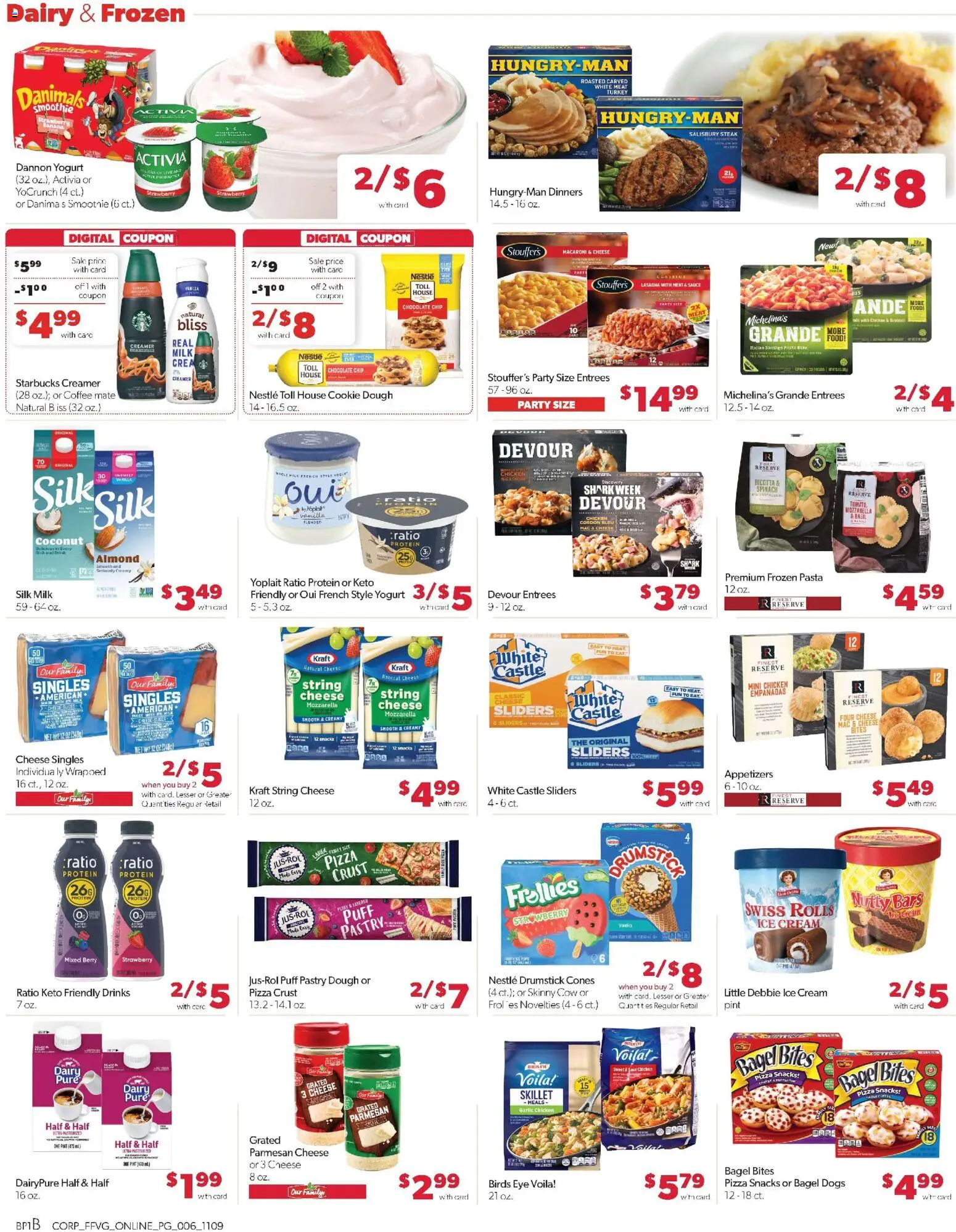 Family Fare Weekly Ad - valid from 09.11.2025 | Page: 13 | Products: Spinach, Cheese, Coffee, Ice cream