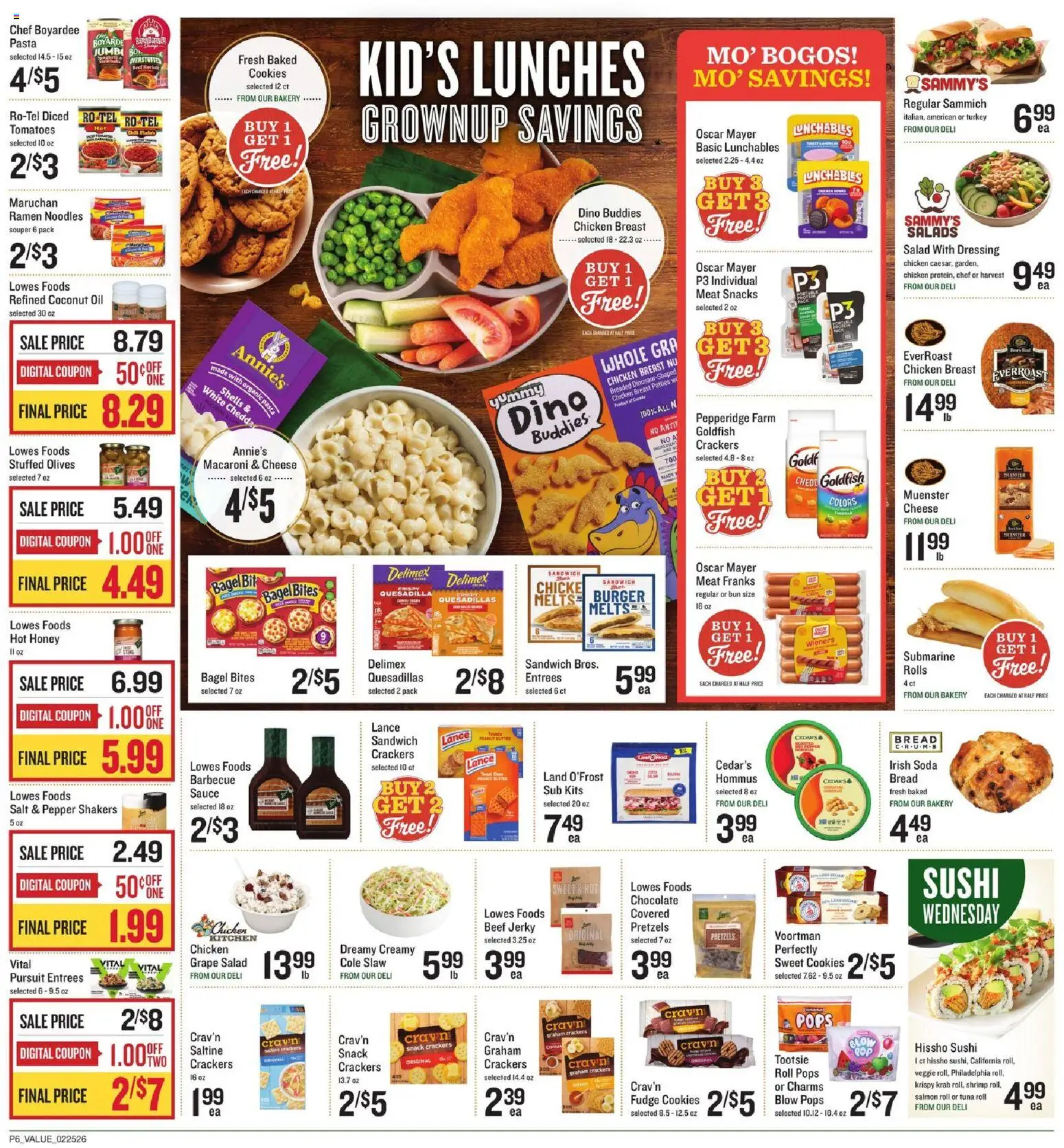 Lowes Foods Weekly Ad - NC - valid from 25.02.2026 | Page: 8 | Products: Bakery, Butter, Bread, Cookies
