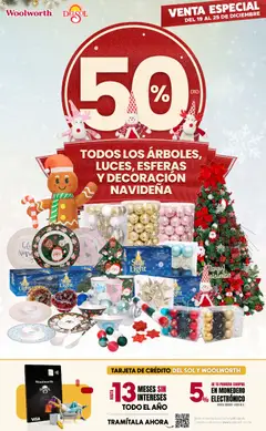 Vista previa de Del Sol y Woolworth catálogo Venta Especial Navidad, nuevo folleto de la tienda, válido en México a partir del 19.12.2025