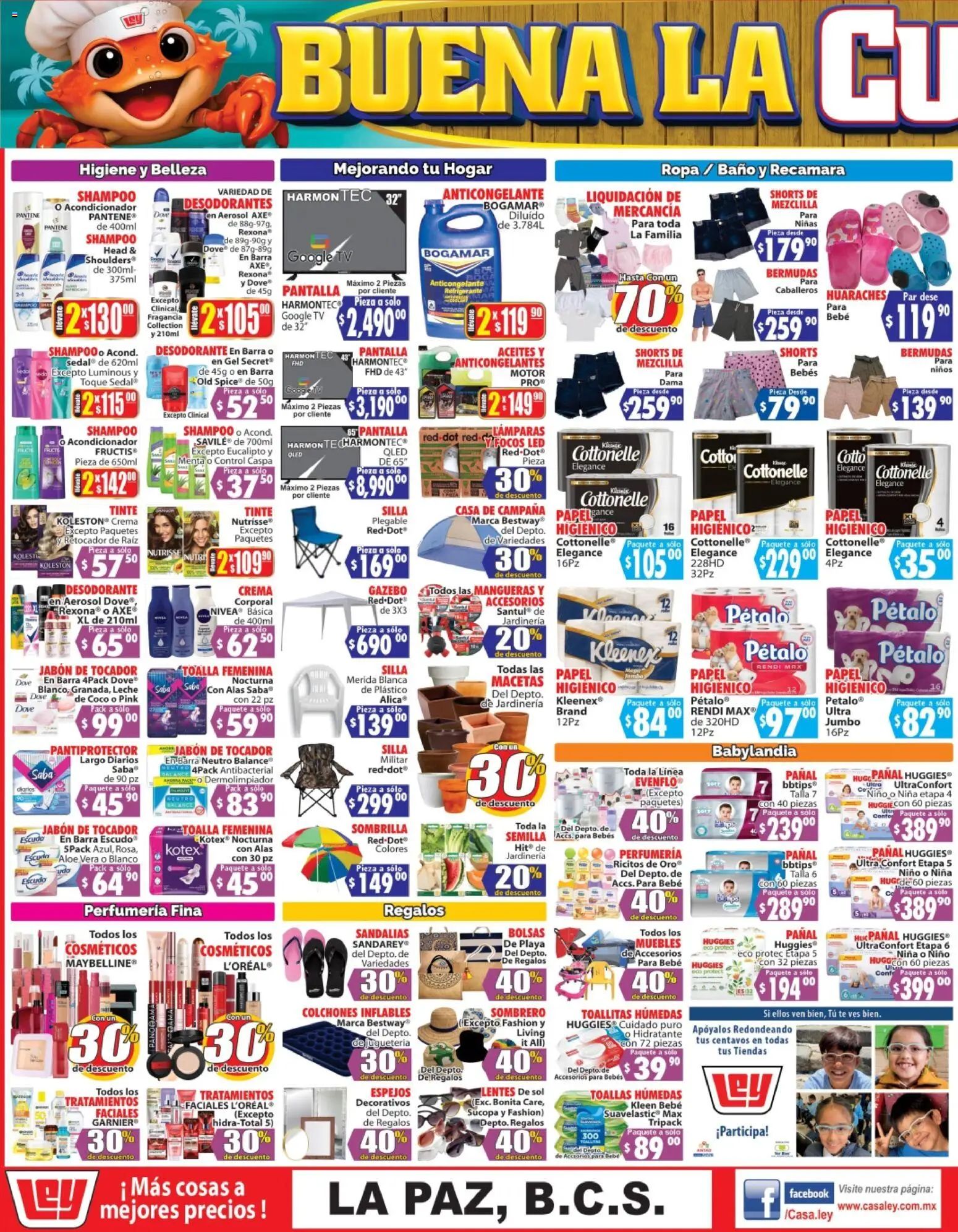 Nuevas ofertas de Casa Ley válidas en toda la República Mexicana desde el 17.03.2026. ¡Encuentra las mejores ofertas en Casa Ley folleto Autoservicio! | Página: 3 | Productos: Bermudas, Baño, Sombrilla, Acondicionador