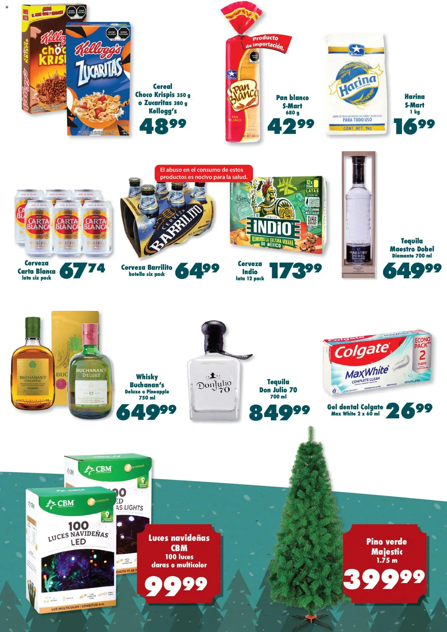 Nuevas ofertas de S-Mart válidas en toda la República Mexicana desde el 05.12.2025. ¡Encuentra las mejores ofertas en S-Mart folleto Monterrey! | Página: 5 | Productos: Pan, Cerveza, Tequila, Whisky