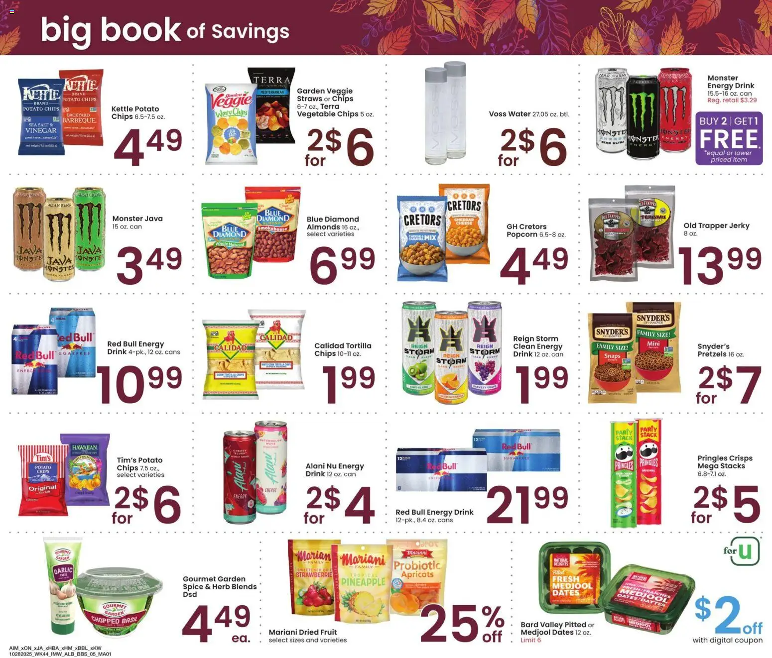 Albertsons Big Book of Savings - valid from 28.10.2025 | Page: 5 | Products: Medjool Dates, Pineapple, Chips, Kettle
