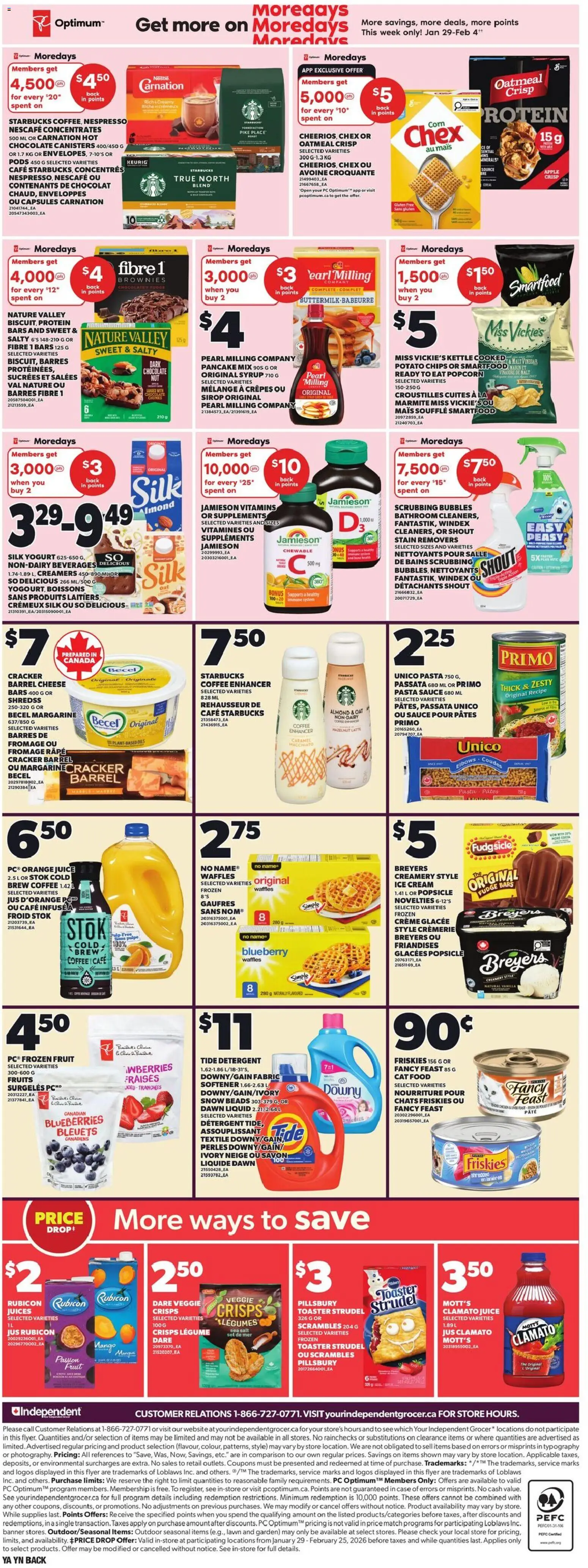 Independent Grocer flyer valid from 29.01.2026 | Page: 2 | Products: Ice cream, Cheese, Chocolate, Juice