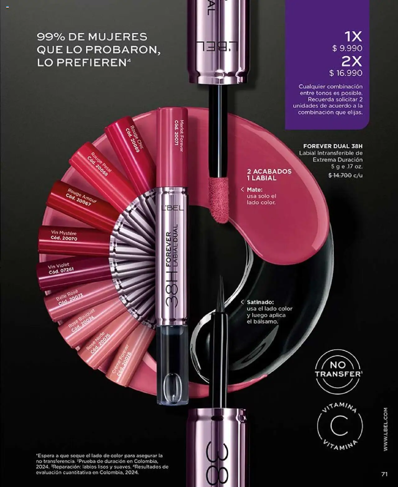 Catálogo L'Bel Campaña 13 │ válido desde el 29.07.2025 | Página: 71 | Productos: Mate, Labial