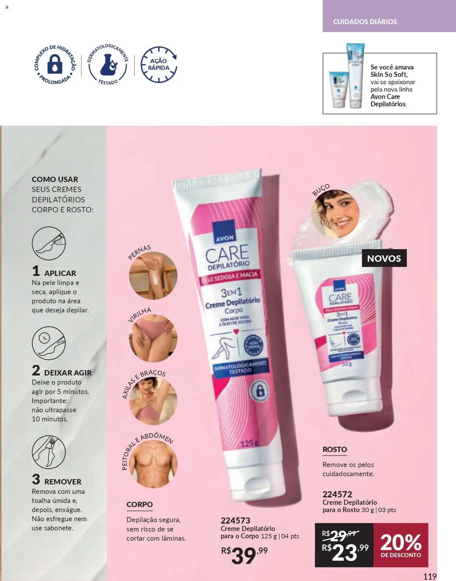 Avon Folheto - válido de 19.12.2025 | Página: 119 | Produtos: Creme depilatório, Peitoral, Creme