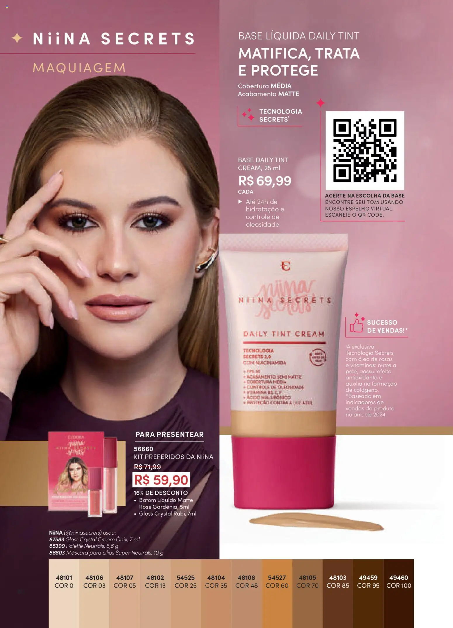 Eudora Folheto - válido de 10.11.2025 | Página: 80 | Produtos: Maquiagem, Máscara para cílios, Óleo, Base