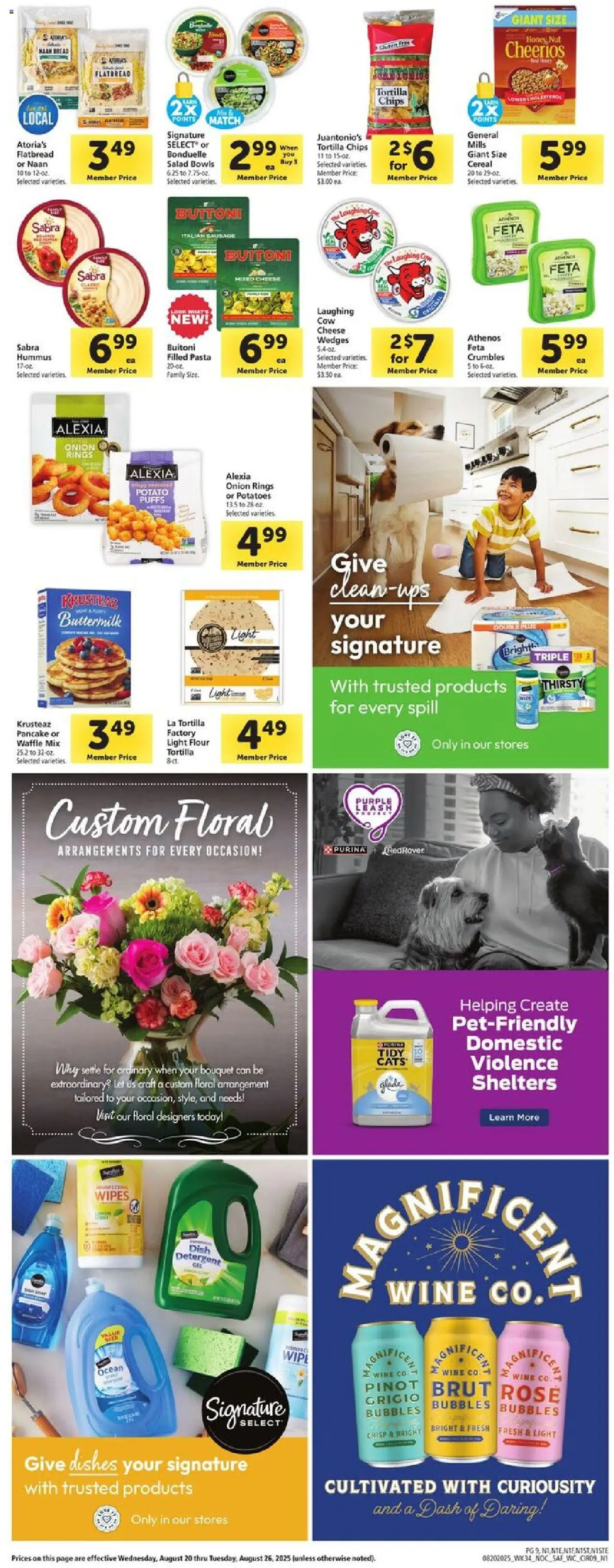 Safeway Weekly Ad - valid from 20.08.2025 | Page: 9 | Products: Detergent, Chips, Salad, Onion