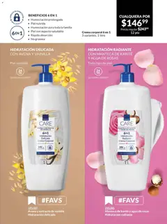 Vista previa de HIDRATACIÓN RADIANTE CON MANTECA DE KARITÉ Y AGUA DE ROSAS, Manteca de karité y agua de rosas Hidratación radiante, nuevo folleto de la tienda, válido en México a partir del 07.11.2025 | Página: 203 | Productos: Avena, Crema, Radiante, Crema corporal