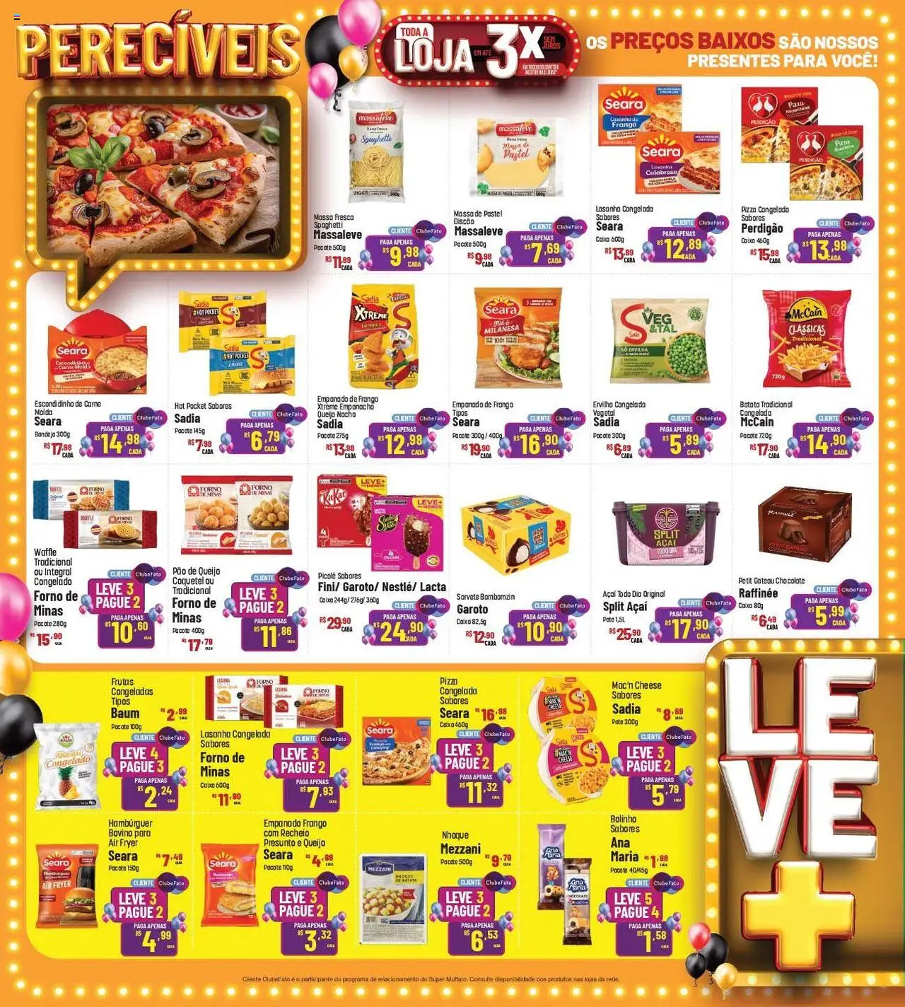 Super Muffato Folheto - válido de 25.07.2025 | Página: 16 | Produtos: Presunto, Hambúrguer, Lasanha, Massa de pastel