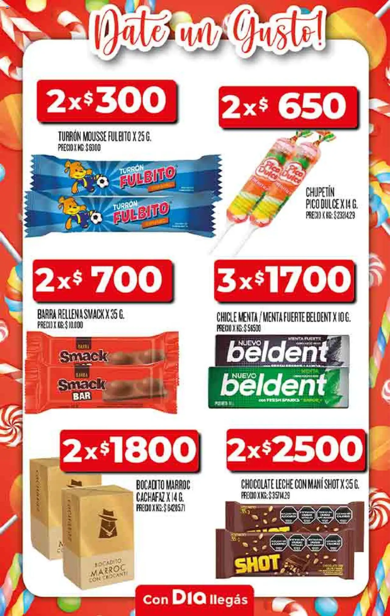 Supermercado DIA Ofertas - Salta y Jujuy │ válido desde el 30.07.2025 | Página: 34 | Productos: Pico, Mani, Mousse, Chicle