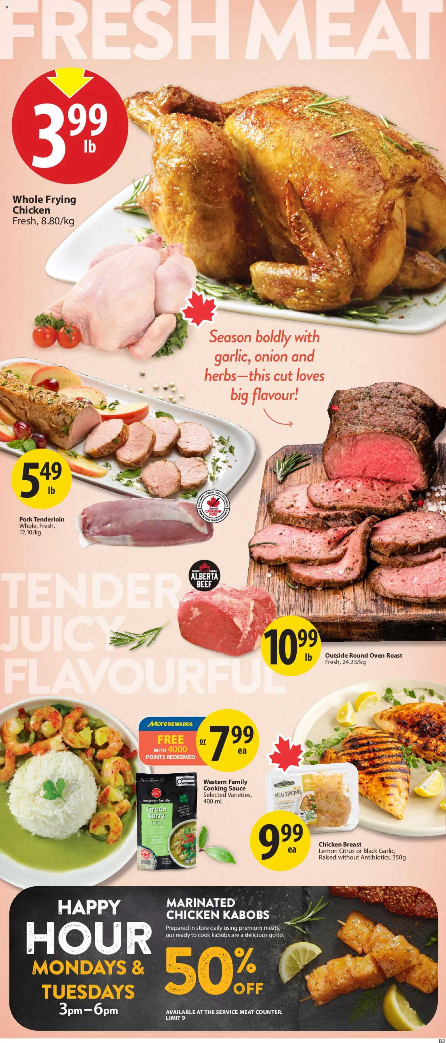 Save on foods flyer valid from 19.02.2026 | Page: 6 | Products: Beef, Oven, Chicken, Pork