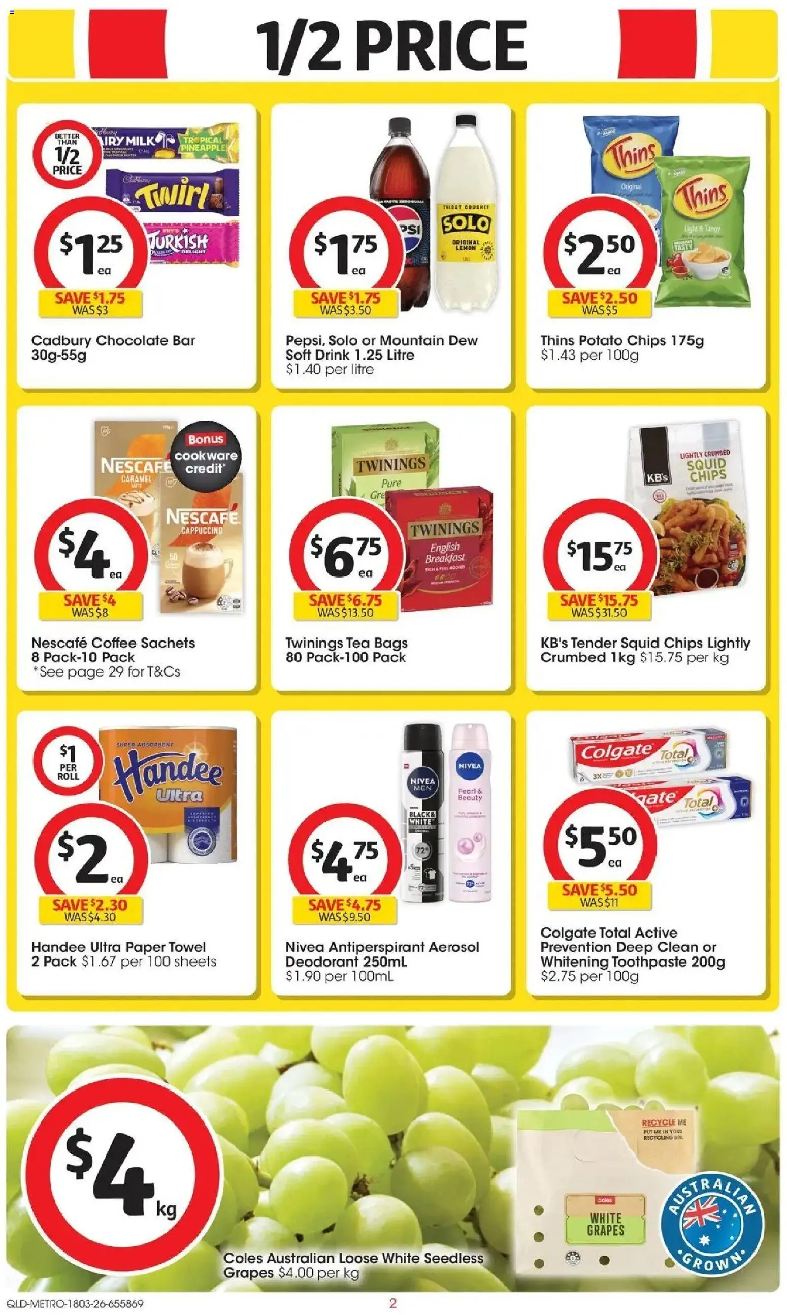 Coles catalogue - valid from 18.03.2026 | Page: 2 | Products: Gate, Pineapple, Antiperspirant, Nescafe