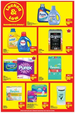 Preview of FreshCo Special Promotion from shop FreshCo valid from 27.11.2025 | Page: 4 | Products: Sponge, Fabric softener, Detergent, Bath