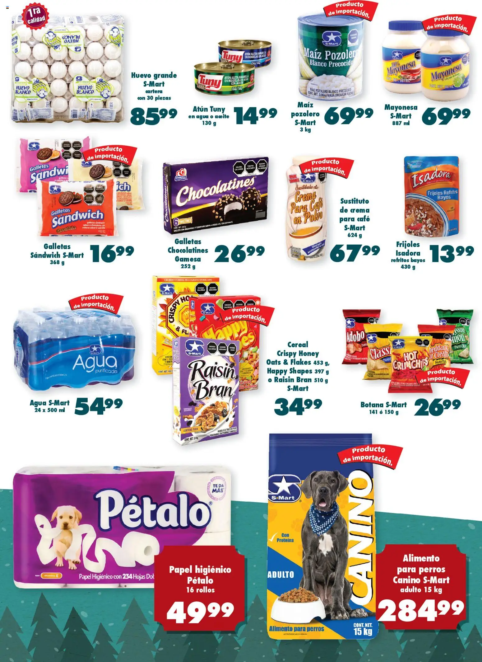 Nuevas ofertas de S-Mart válidas en toda la República Mexicana desde el 13.11.2025. ¡Encuentra las mejores ofertas en S-Mart Buen Fin! | Página: 5 | Productos: Maíz, Atún, Crema, Papel higiénico