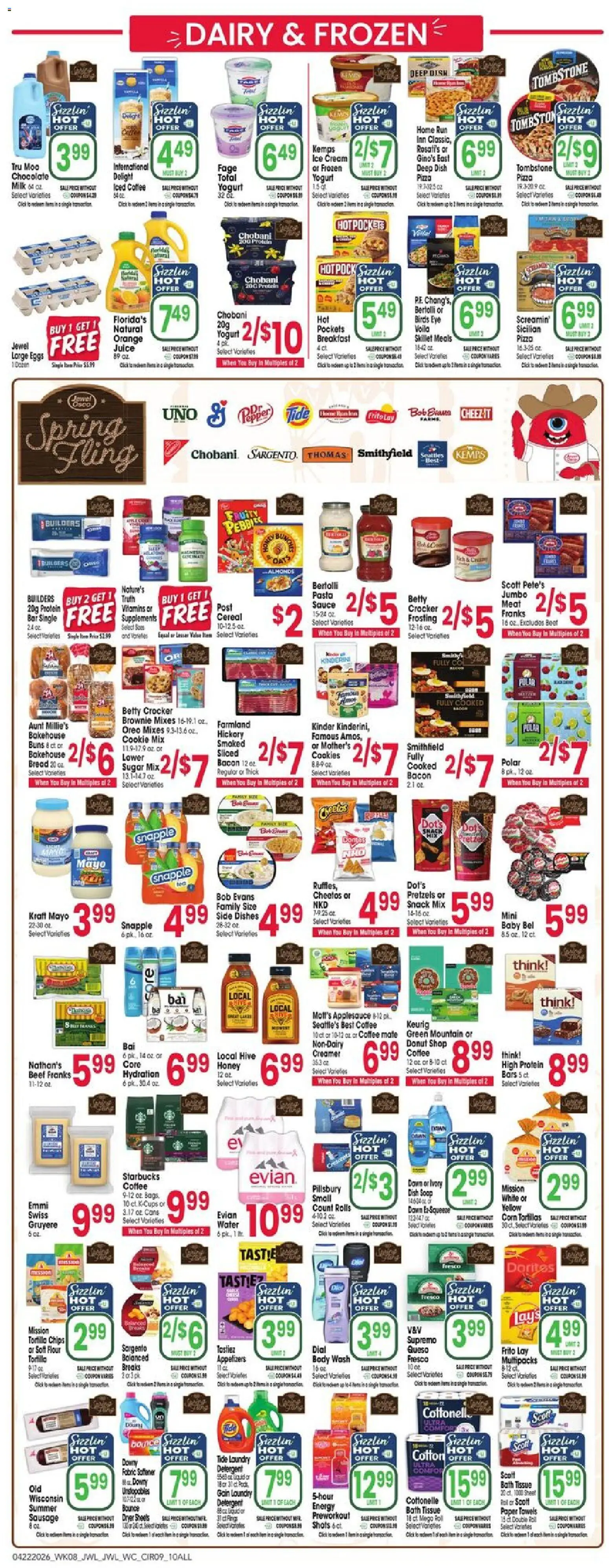 Jewel Osco Weekly Ad - IL - valid from 22.04.2026 | Page: 9 | Products: Pasta, Cream, Body Wash, Pepper
