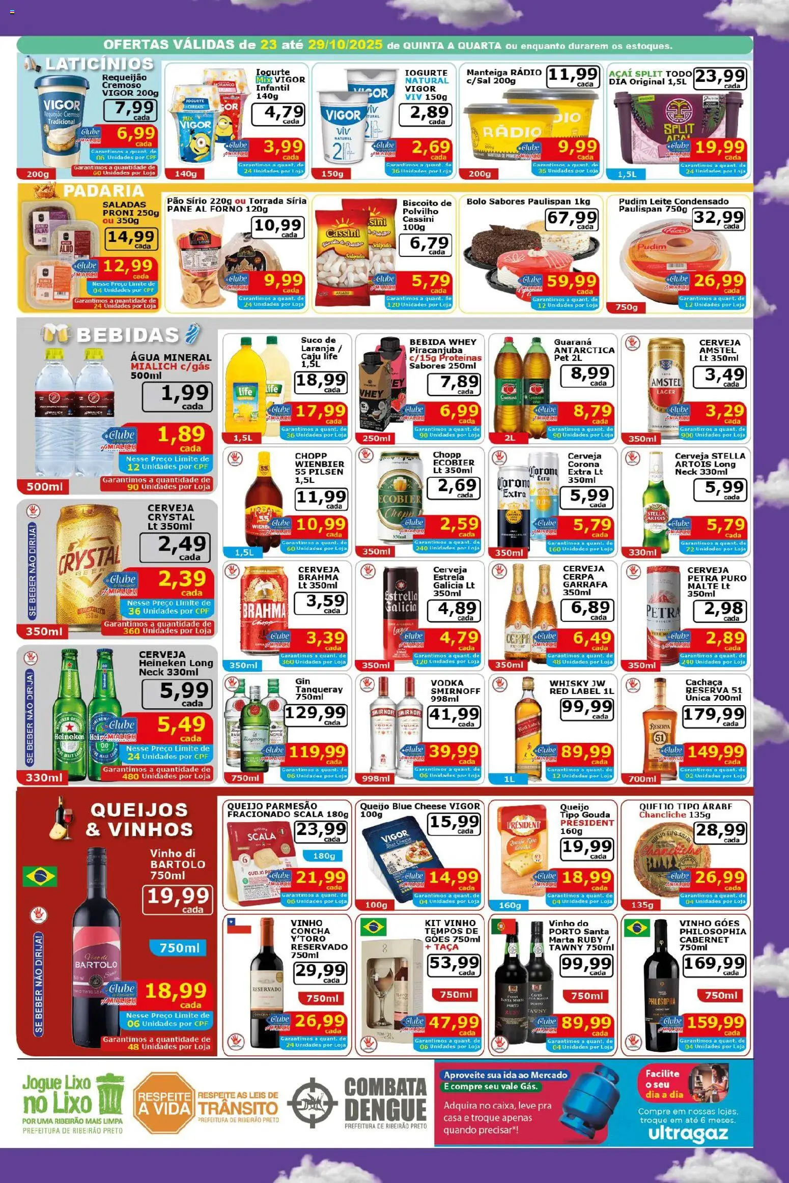 Mialich Supermercados Folheto - válido de 24.10.2025 | Página: 3 | Produtos: Mialich, Manteiga, Vinho, Requeijão