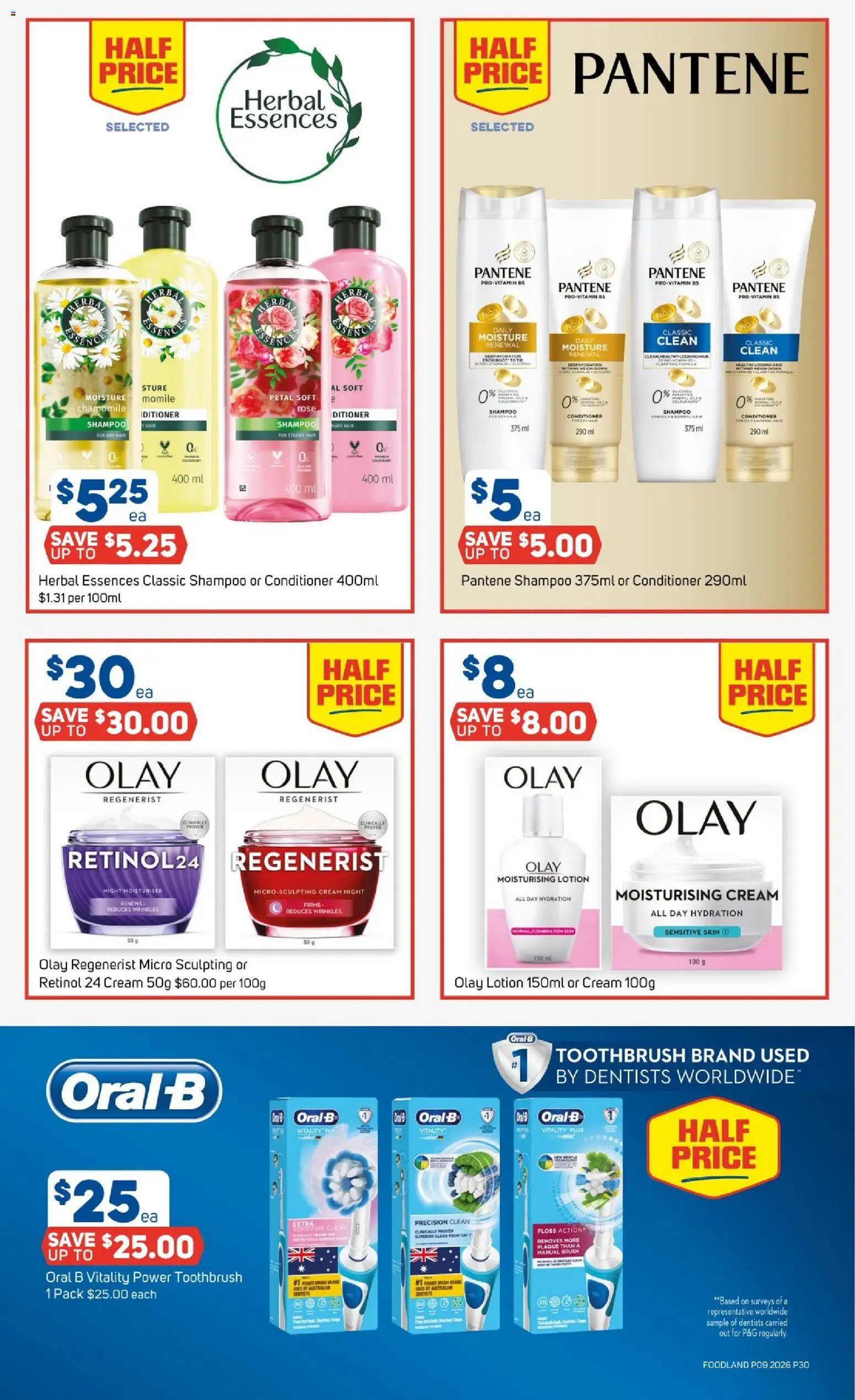 Foodland catalogue - valid from 25.02.2026 | Page: 30 | Products: Moisturiser, Toothbrush, Herbal, Sculpting