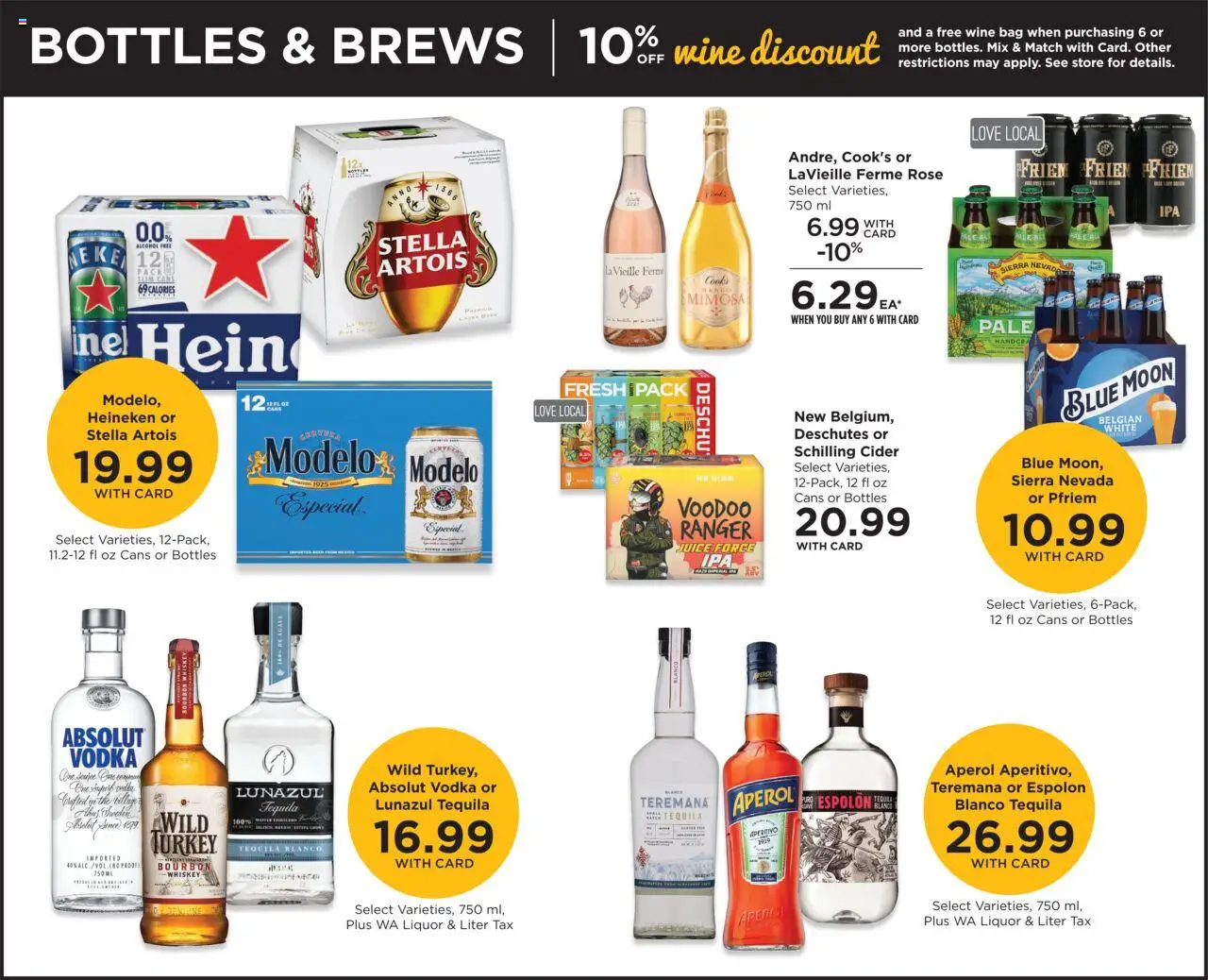 QFC Weekly Ad - valid from 06.08.2025 | Page: 10 | Products: Bourbon, Vodka, Whiskey, Mango
