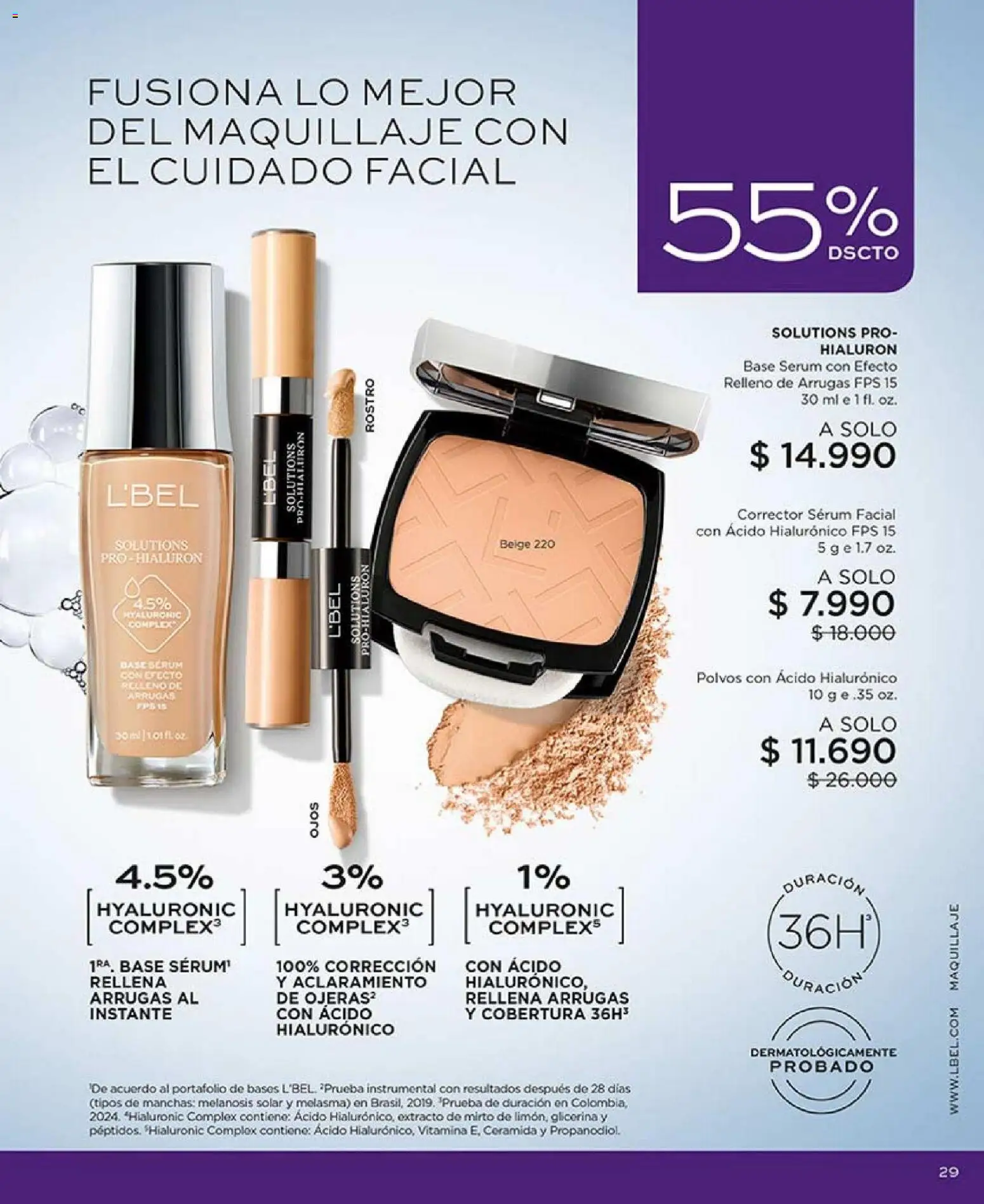 Catálogo L'Bel Campaña2x │ válido desde el 16.01.2026 | Página: 29 | Productos: Maquillaje, Corrector, Base, Serum