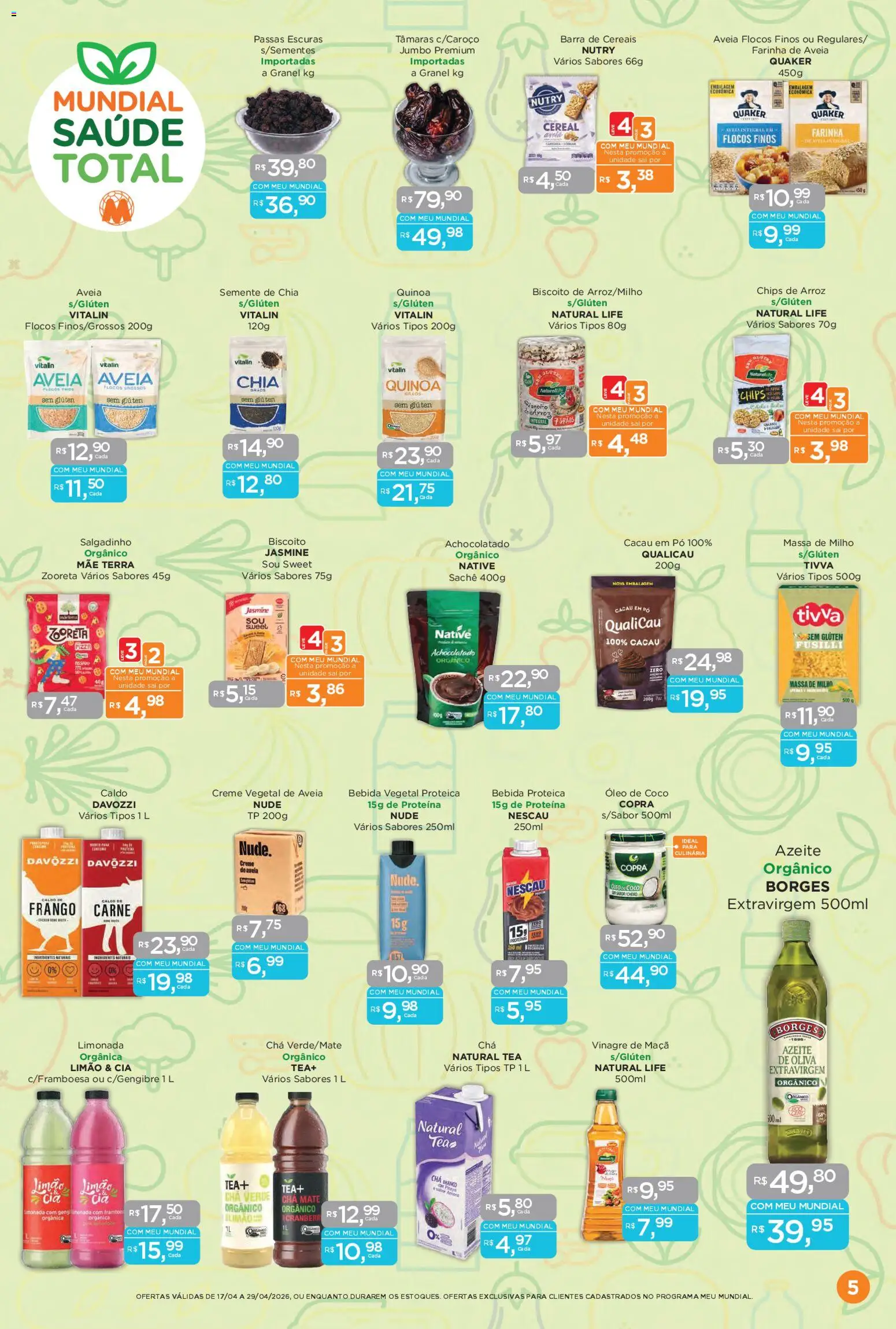 Mundial Folheto - válido de 17.04.2026 | Página: 5 | Produtos: Pizza, Arroz, Chá, Bebida