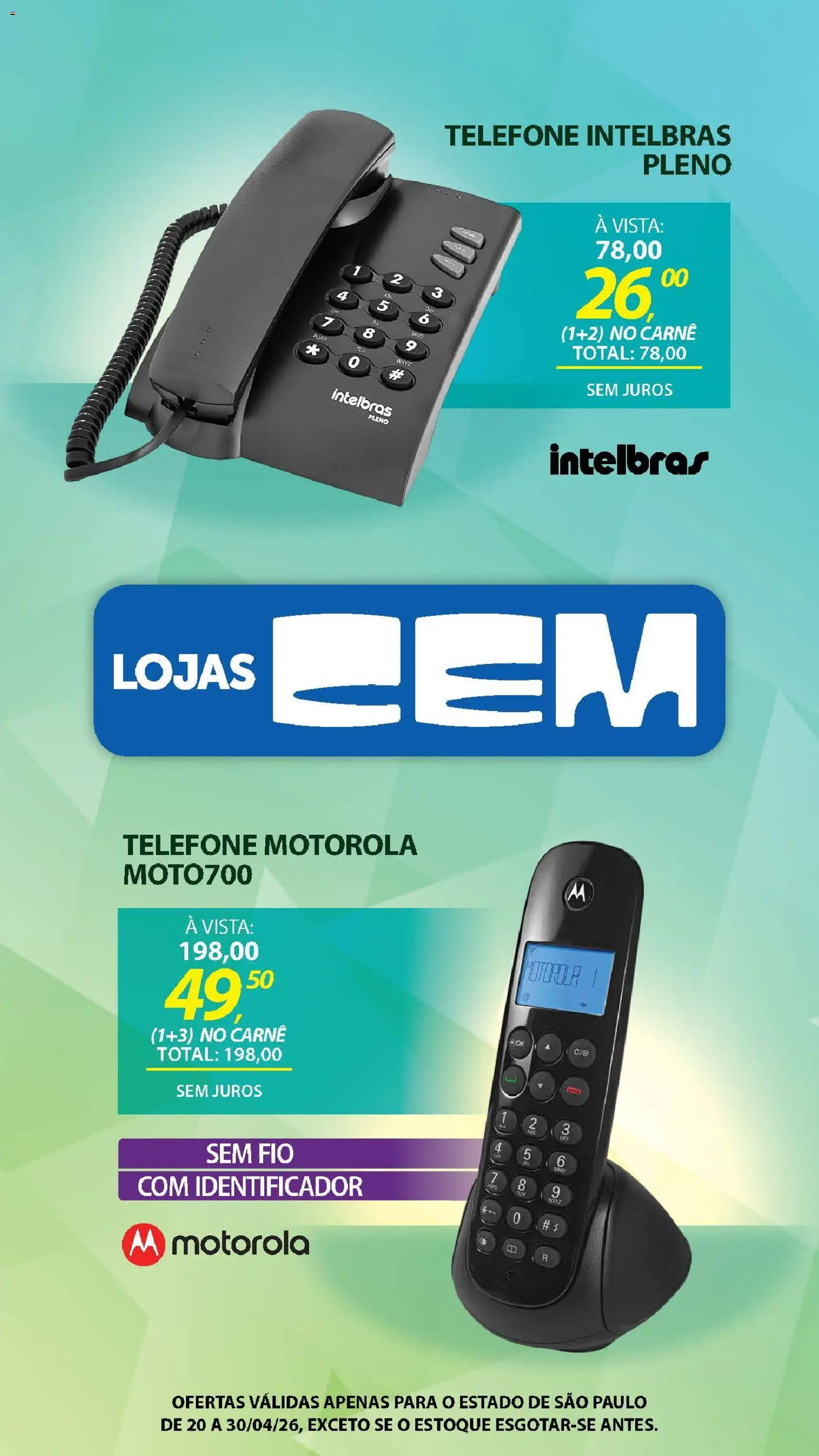 Lojas Cem Folheto - válido de 20.04.2026 | Página: 48 | Produtos: Carne, Telefone