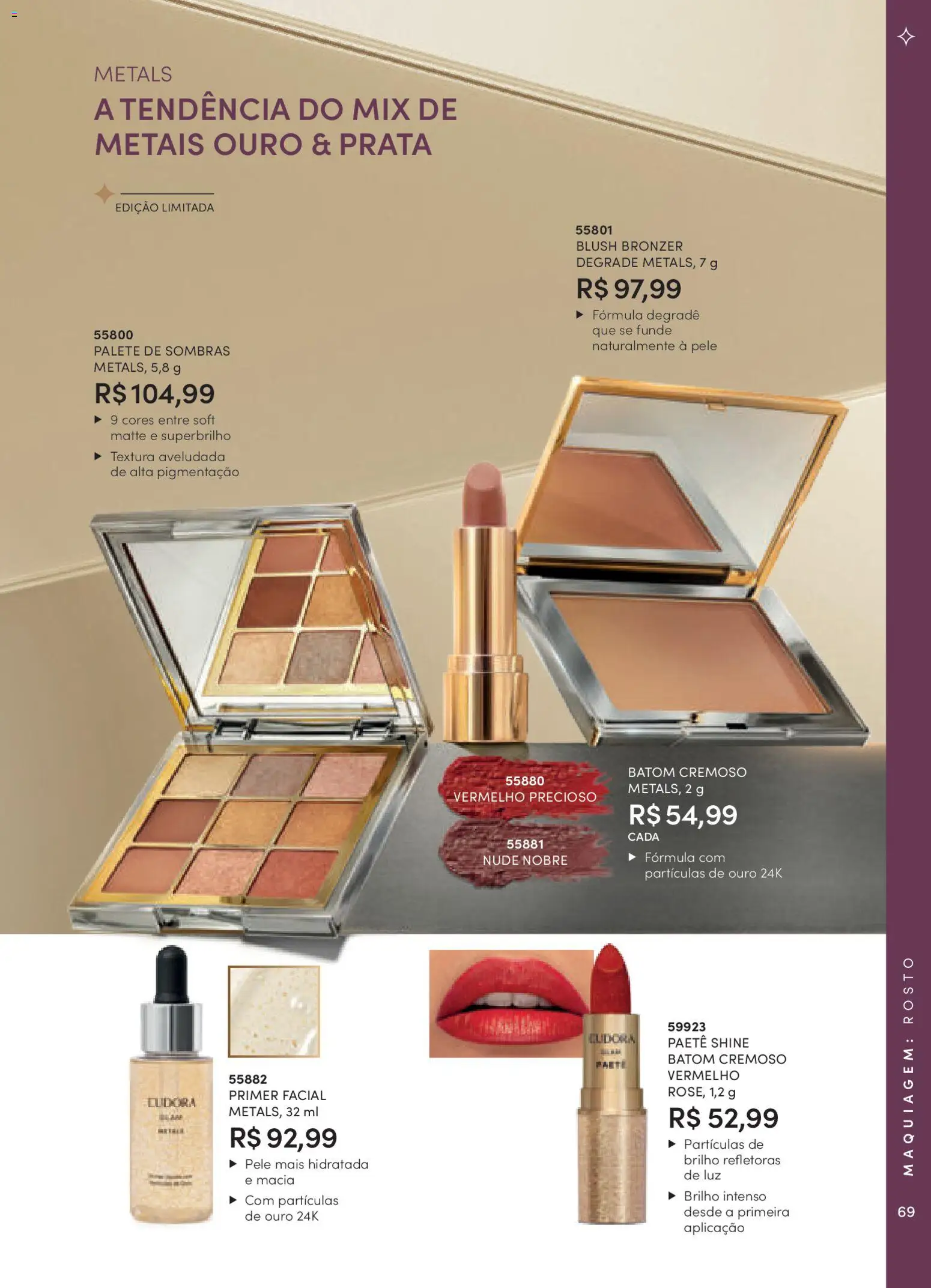 Eudora Folheto - válido de 10.11.2025 | Página: 69 | Produtos: Maquiagem, Blush, Batom, Bronzer