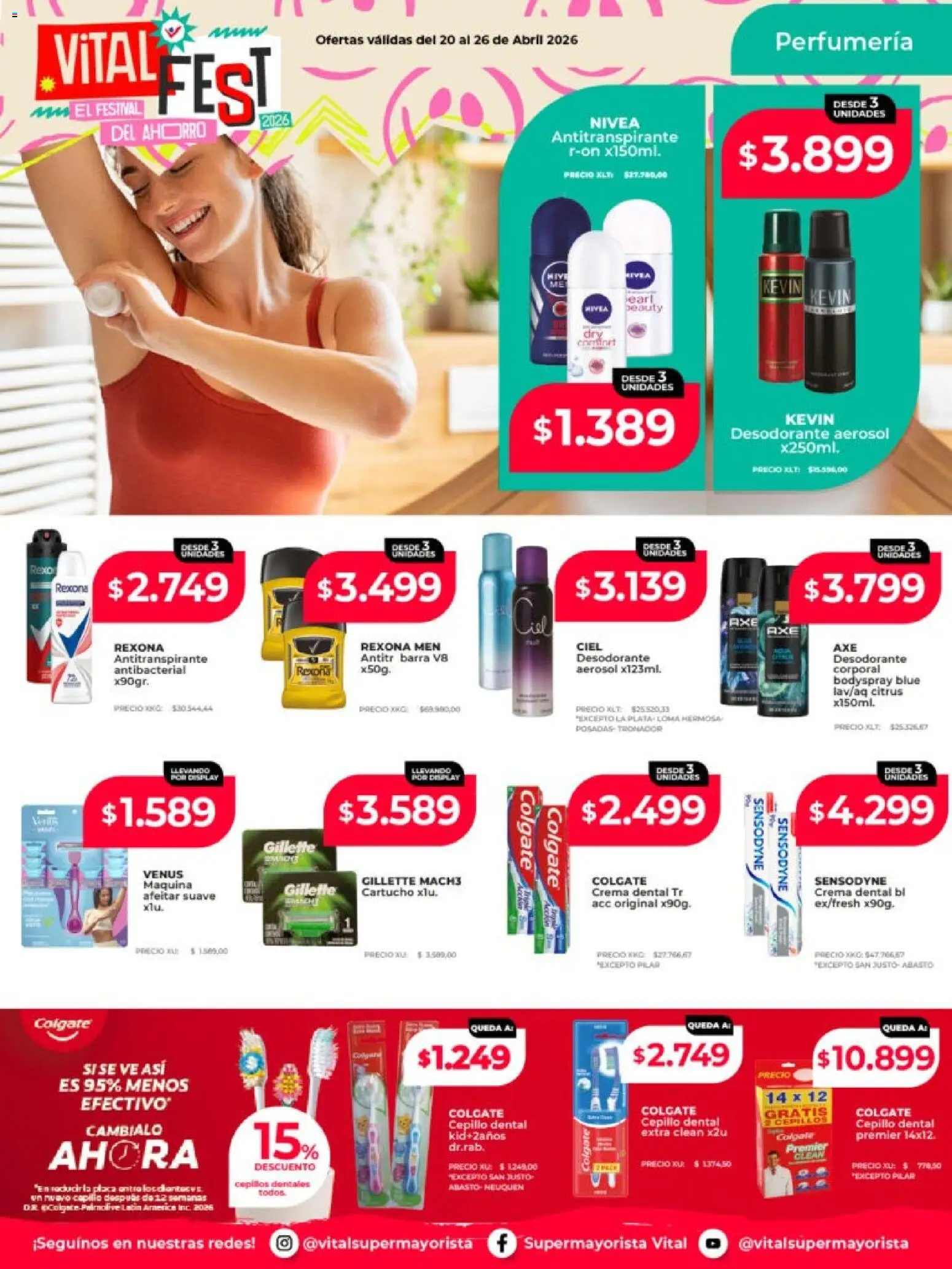 Vital - Ofertas │ válido desde el 20.04.2026 | Página: 4 | Productos: Cepillo, Desodorante, Antitranspirante, Crema