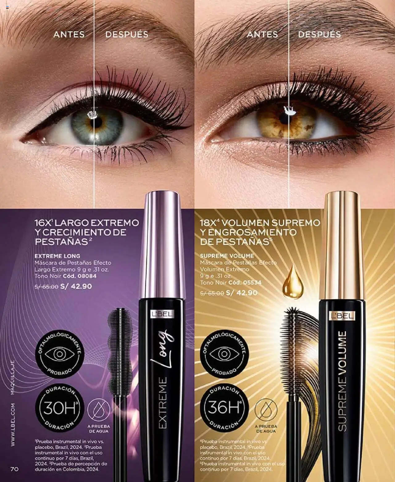 Catálogo L'Bel válido desde 03.10.2025 | Página: 70 | Productos: Máscara, Maquillaje