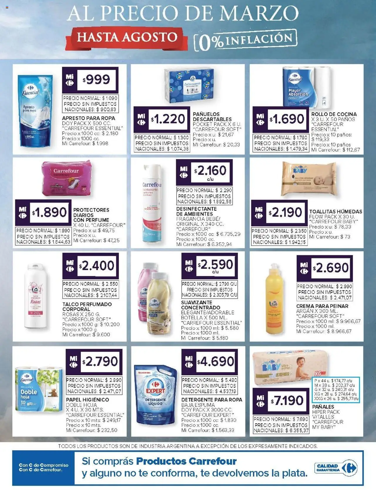 Carrefour ofertas - CABA │ válido desde el 26.08.2025 | Página: 44 | Productos: Botella, Toallitas húmedas, Detergente, Crema