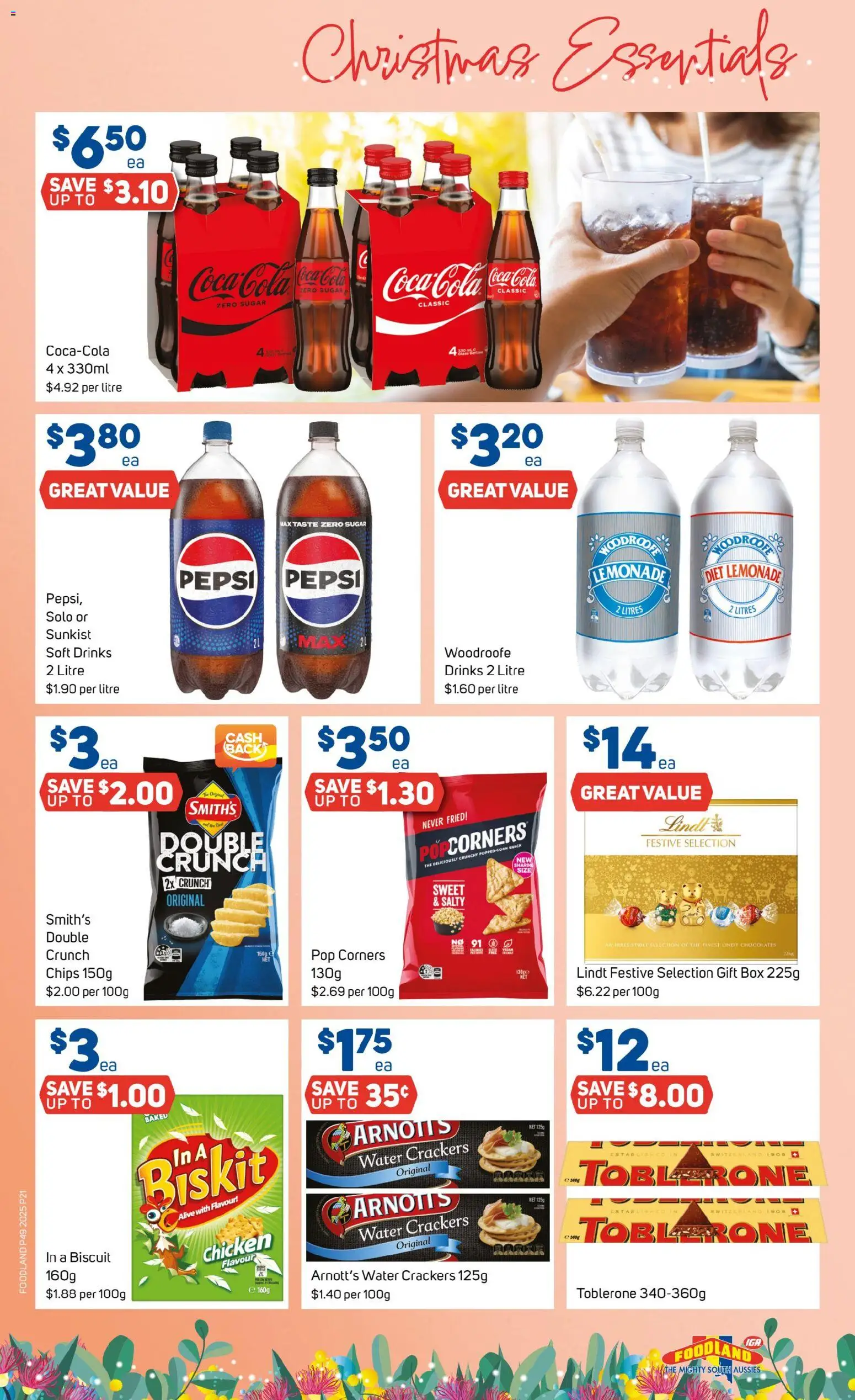 Foodland catalogue - valid from 03.12.2025 | Page: 21 | Products: Crackers, Pepsi, Chips, Water