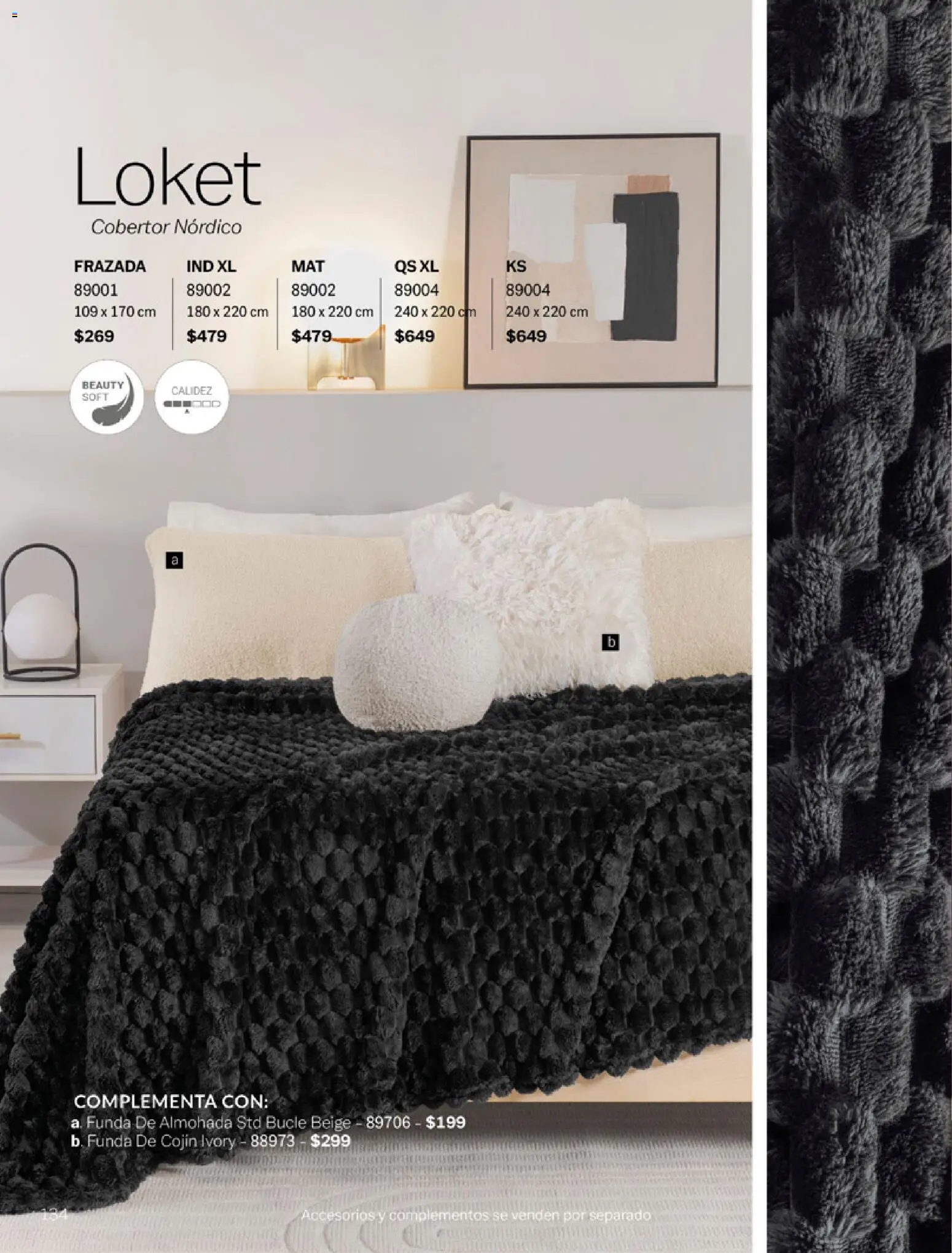 Nuevas ofertas de Vianney válidas en toda la República Mexicana desde el 06.03.2026. ¡Encuentra las mejores ofertas en Vianney catálogo Tu hogar, nuestra pasión! | Página: 136 | Productos: Cobertor, Funda, Funda de almohada, Almohada