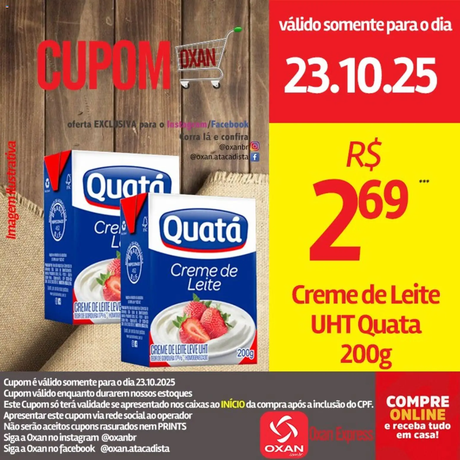 Oxan Atacadista Folheto - válido de 23.10.2025 | Página: 12 | Produtos: Leite, Creme, Creme de leite