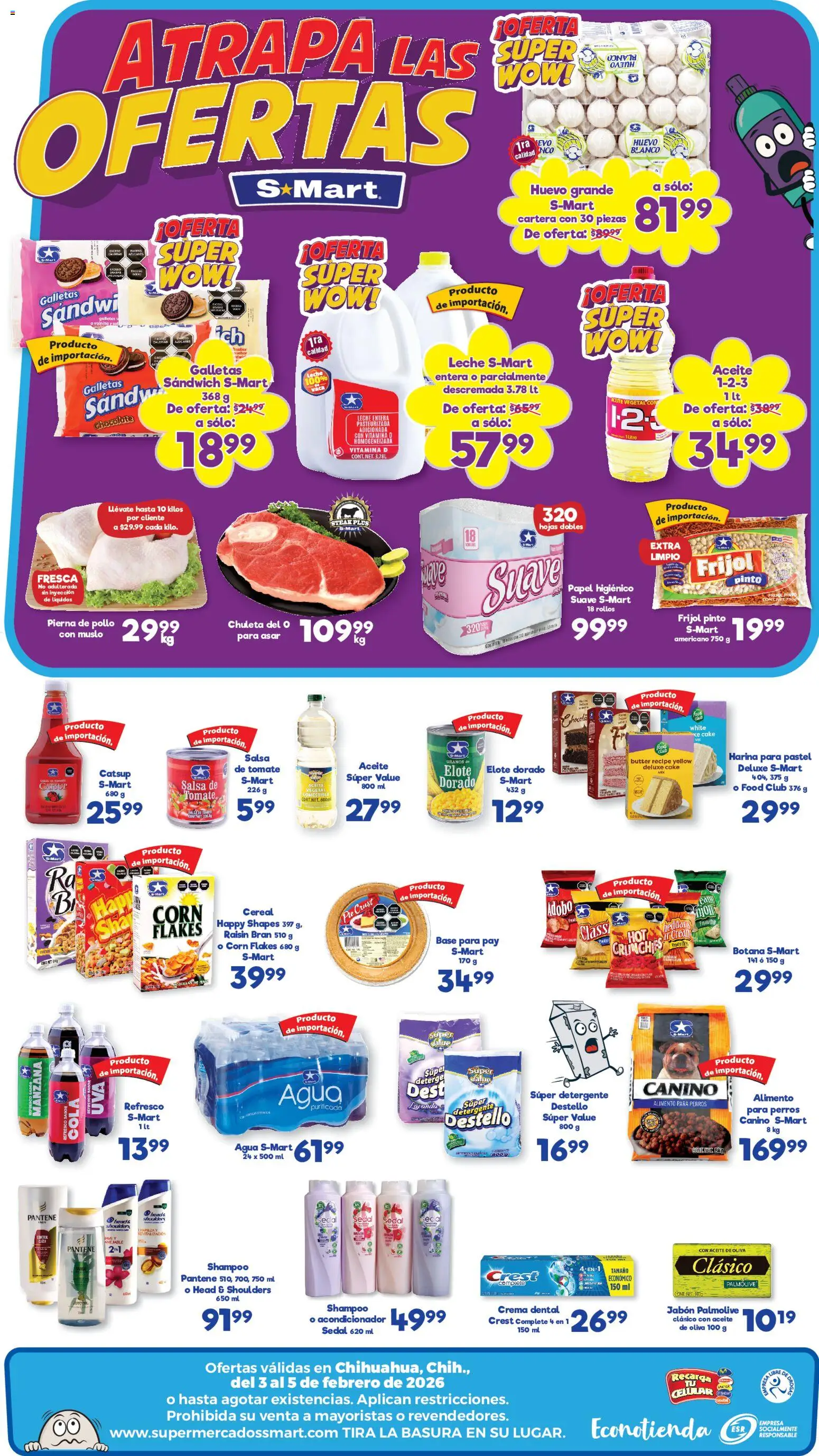 Nuevas ofertas de S-Mart válidas en toda la República Mexicana desde el 03.02.2026. ¡Encuentra las mejores ofertas en S-Mart folleto Chihuahua! | Página: 2