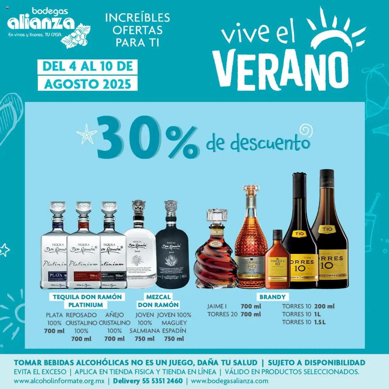 Nuevas ofertas de Bodegas Alianza válidas en toda la República Mexicana desde el 04.08.2025. ¡Encuentra las mejores ofertas en Bodegas Alianza - Catálogo Vive El Verano! | Página: 3 | Productos: Tequila